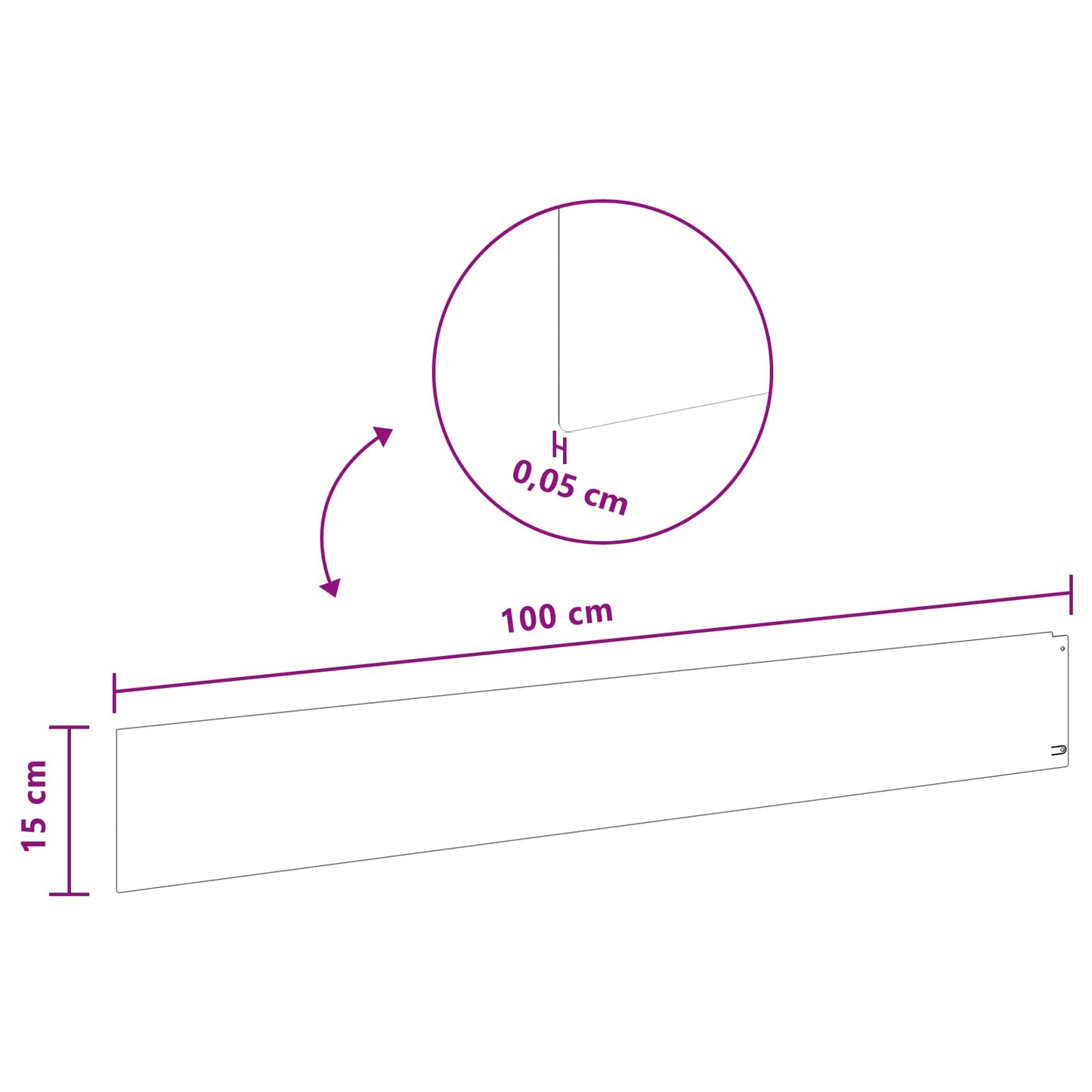 Lawn Edging 10 pcs 100 x 15 cm Steel Silver