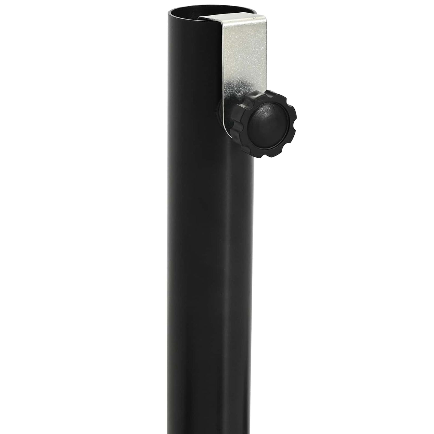 Half Parasol Base Frame Black Steel for 32-38 mm Pole