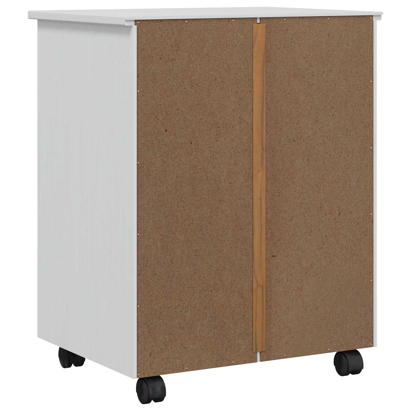 Rolling Cabinet with Drawers CORONA White