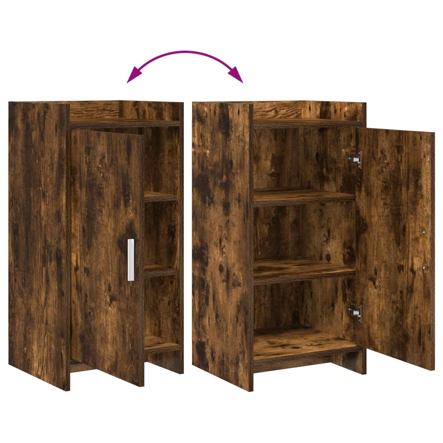 Sideboard Smoked Oak 40 x 36 x 80 cm Engineered Wood