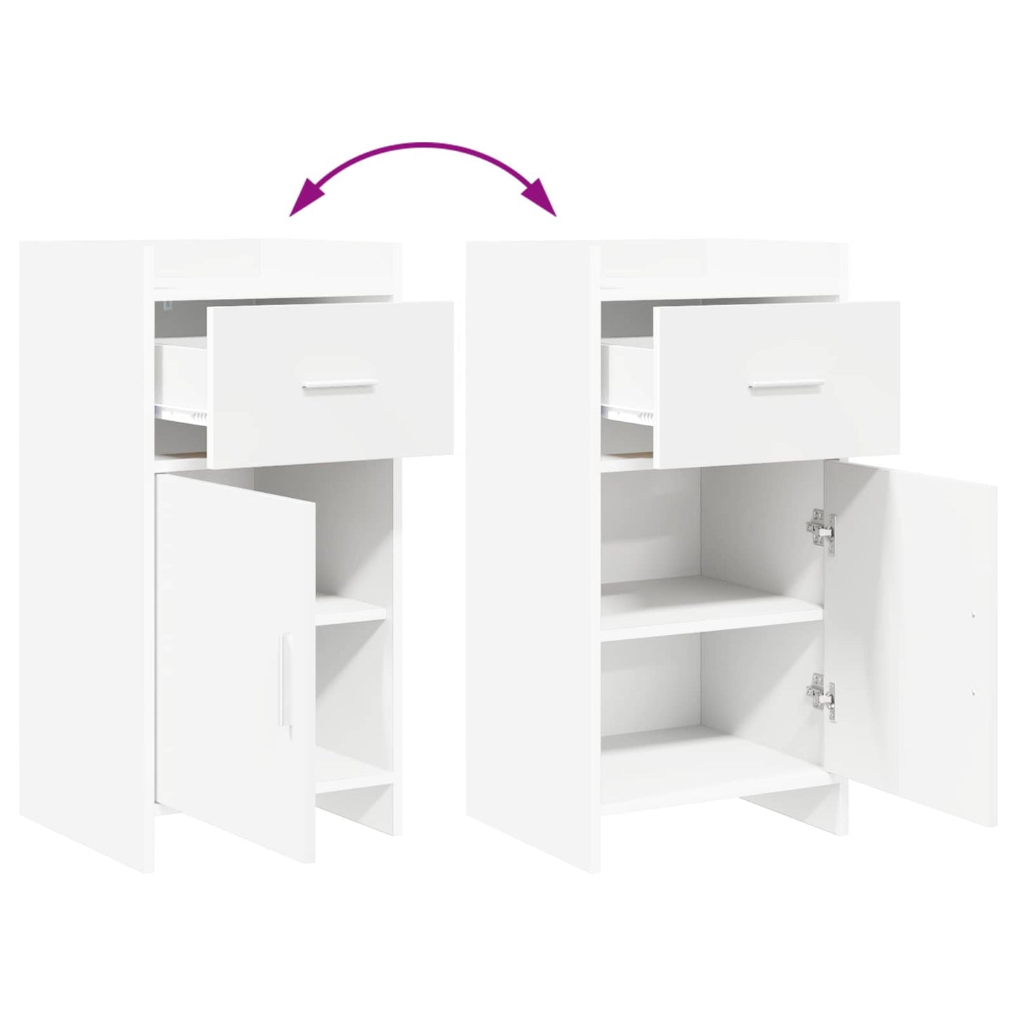 Sideboard White 40 x 36 x 80 cm Engineered Wood