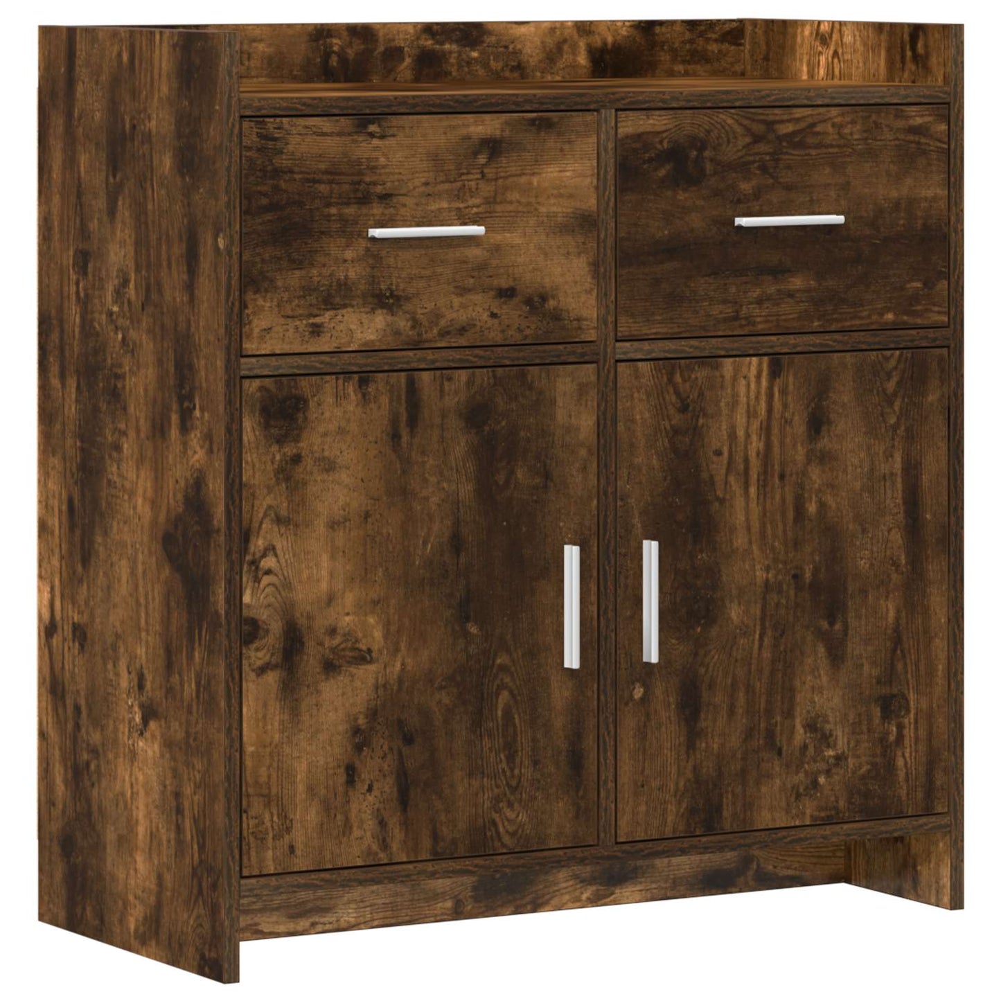 Sideboard Smoked Oak 75 x 36 x 80 cm Engineered Wood