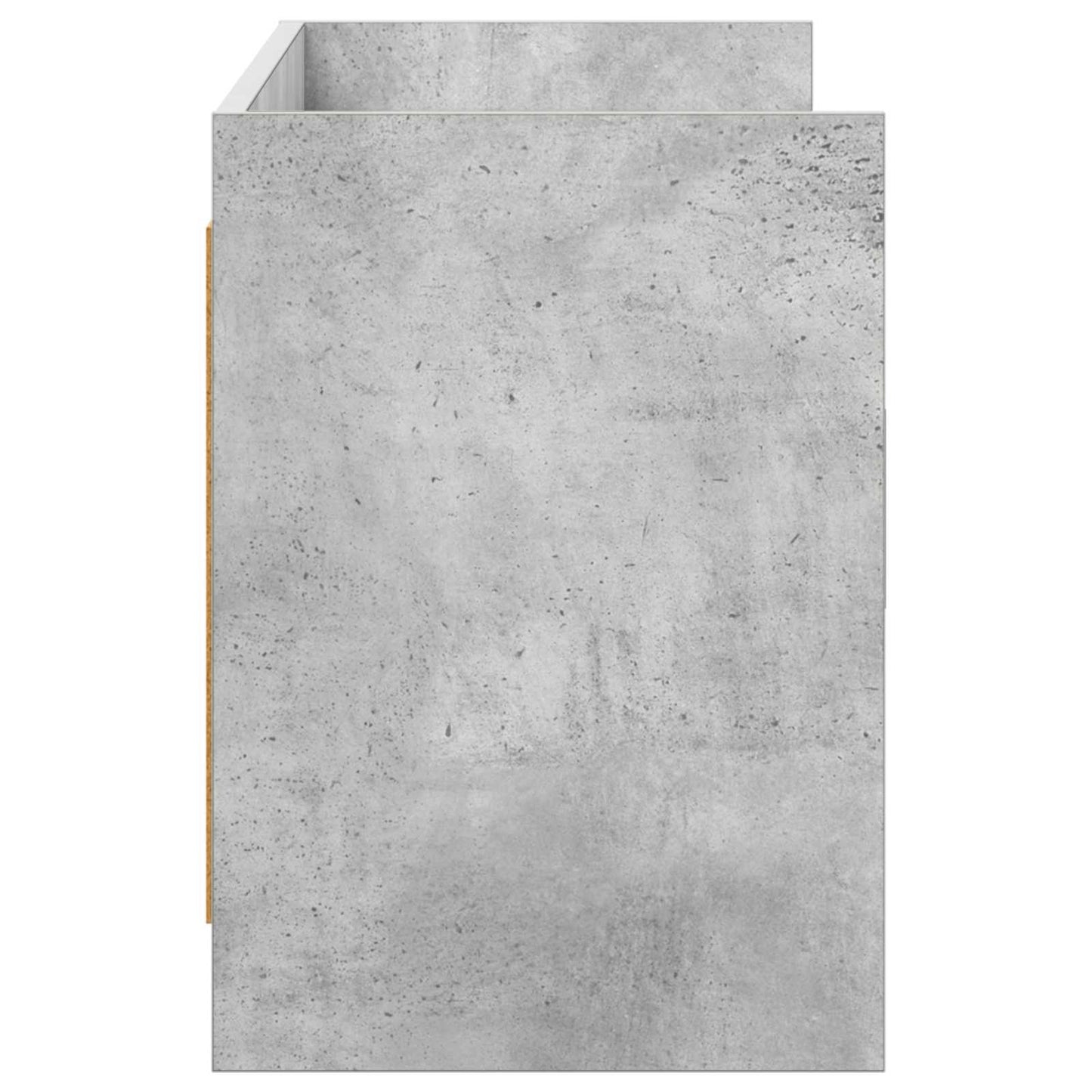 TV Cabinet 130 x 33 x 47 cm Concrete Grey Engineered Wood