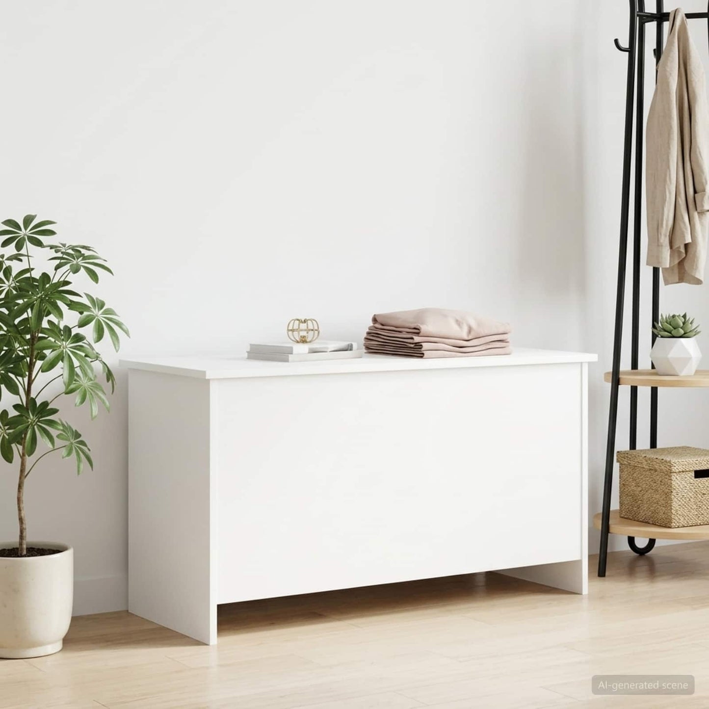 Storage Chest White 100 x 40 x 50 cm Engineered Wood