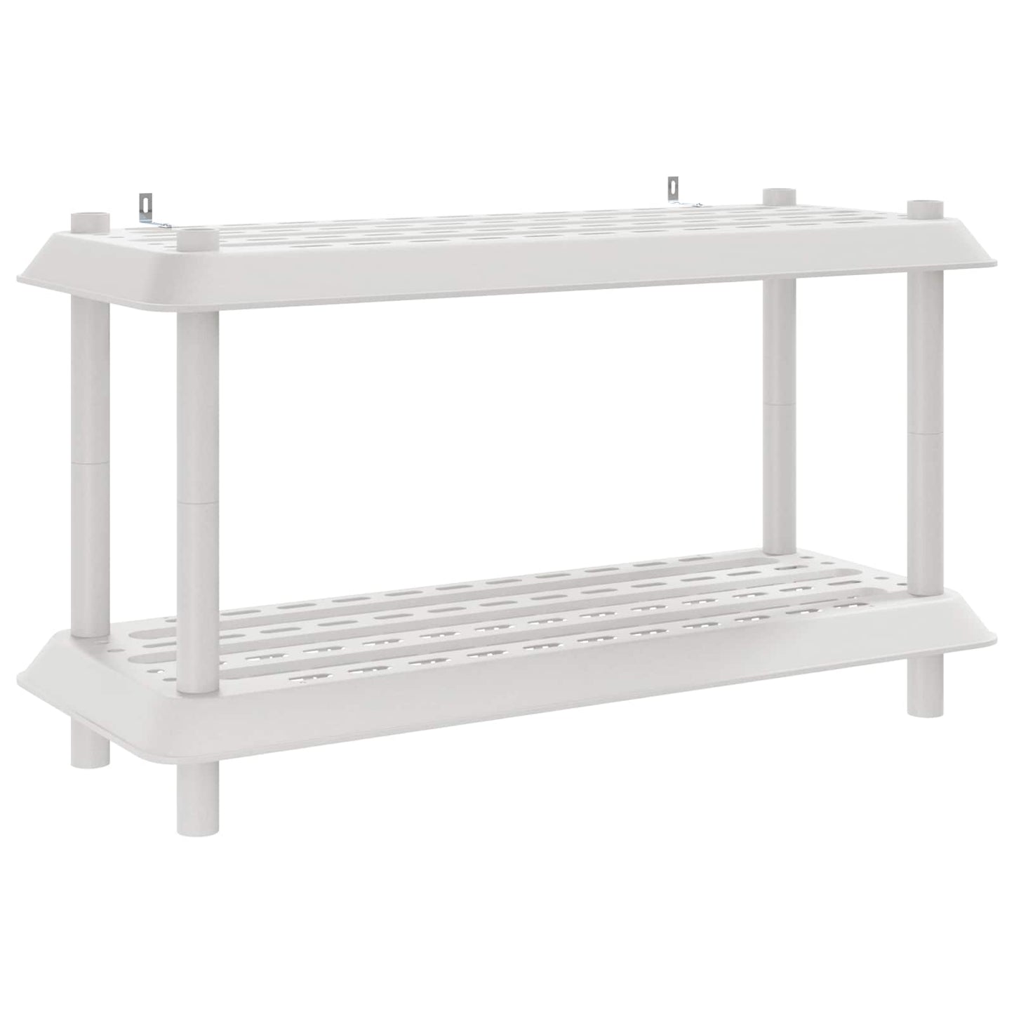 Shelving Unit 2-Tier 100 x 40 x 55.5 cm PP White