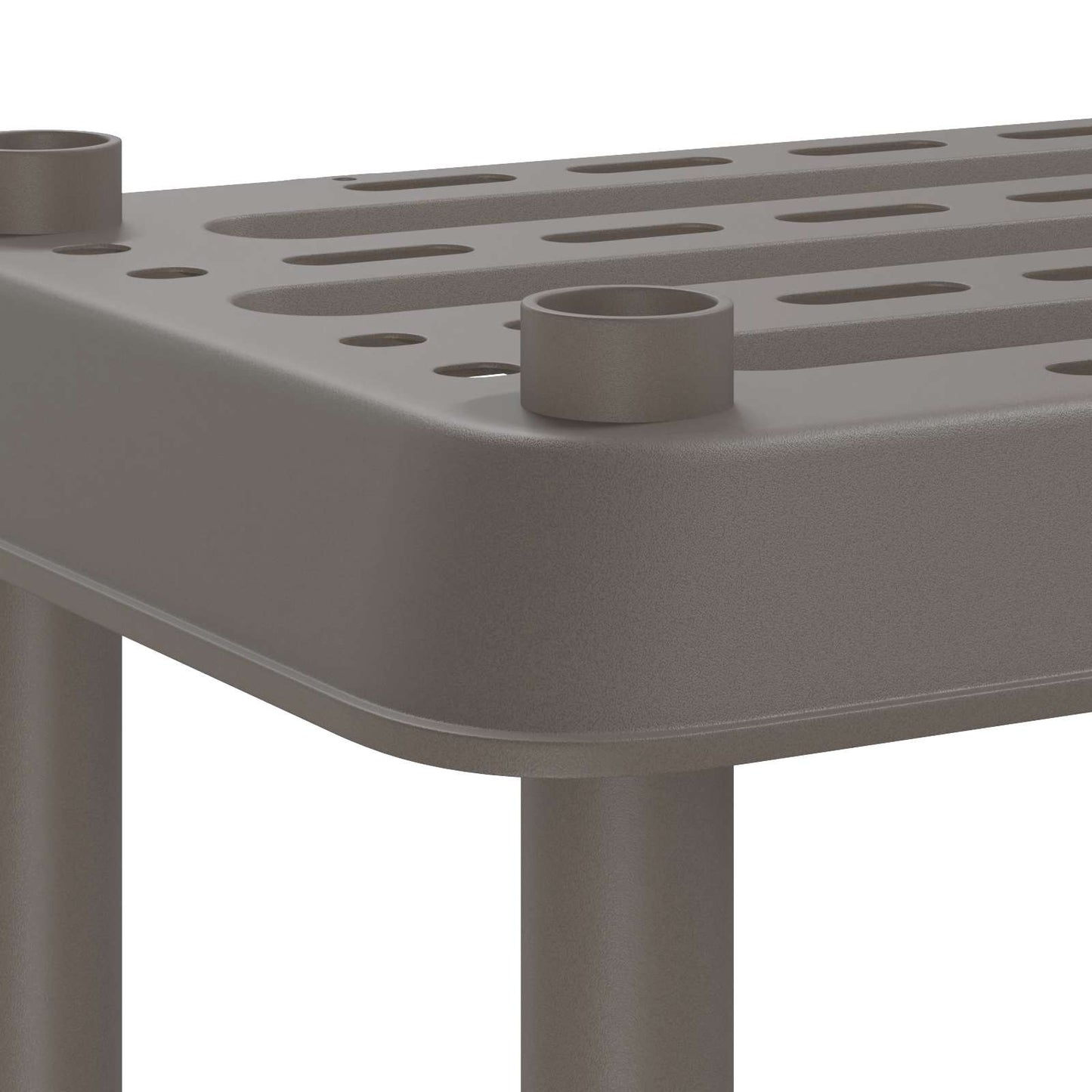 Shelving Unit 2-Tier 100 x 40 x 55.5 cm PP Light Grey