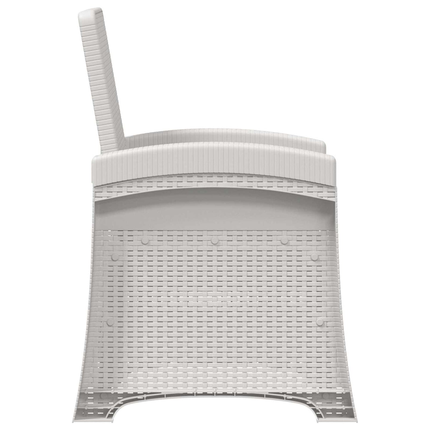 Reclining Garden Chair Rattan Look White PP