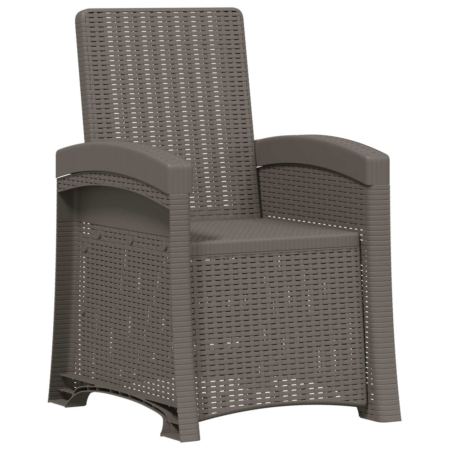 Reclining Garden Chair Rattan Look Light Grey PP