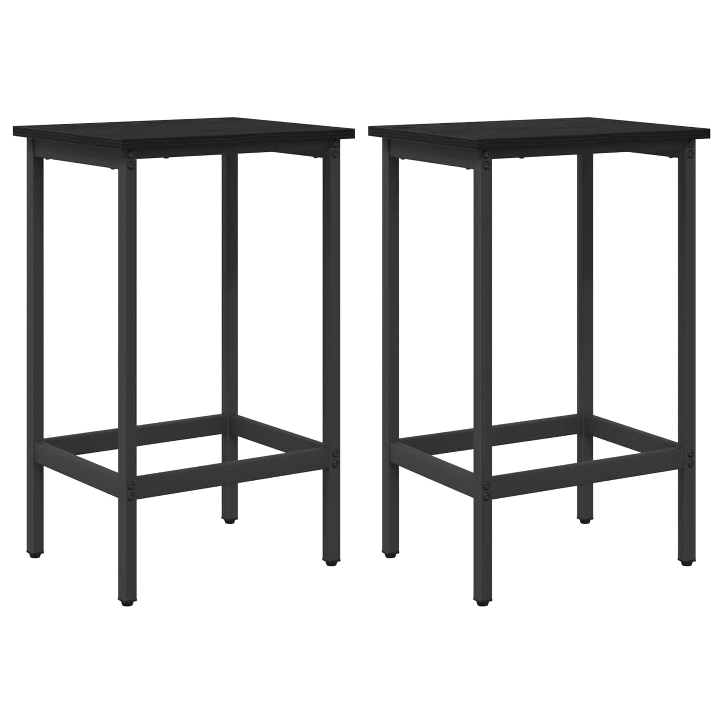 Bar Stool 2 pcs Black Oak 40 x 32 x 74 cm Engineered Wood