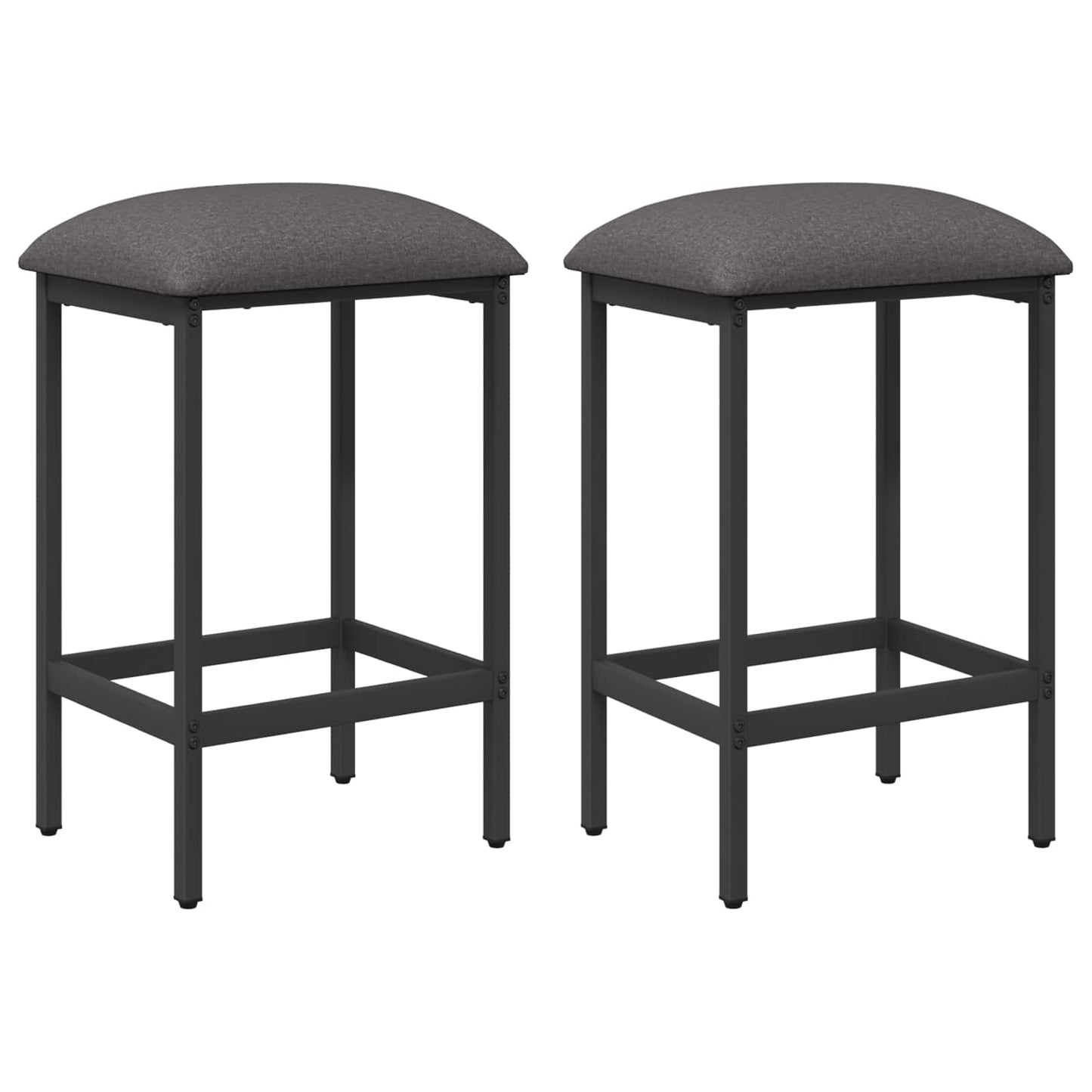 Bar Stool 2 pcs Light Grey 40 x 32 x 74 cm Engineered Wood