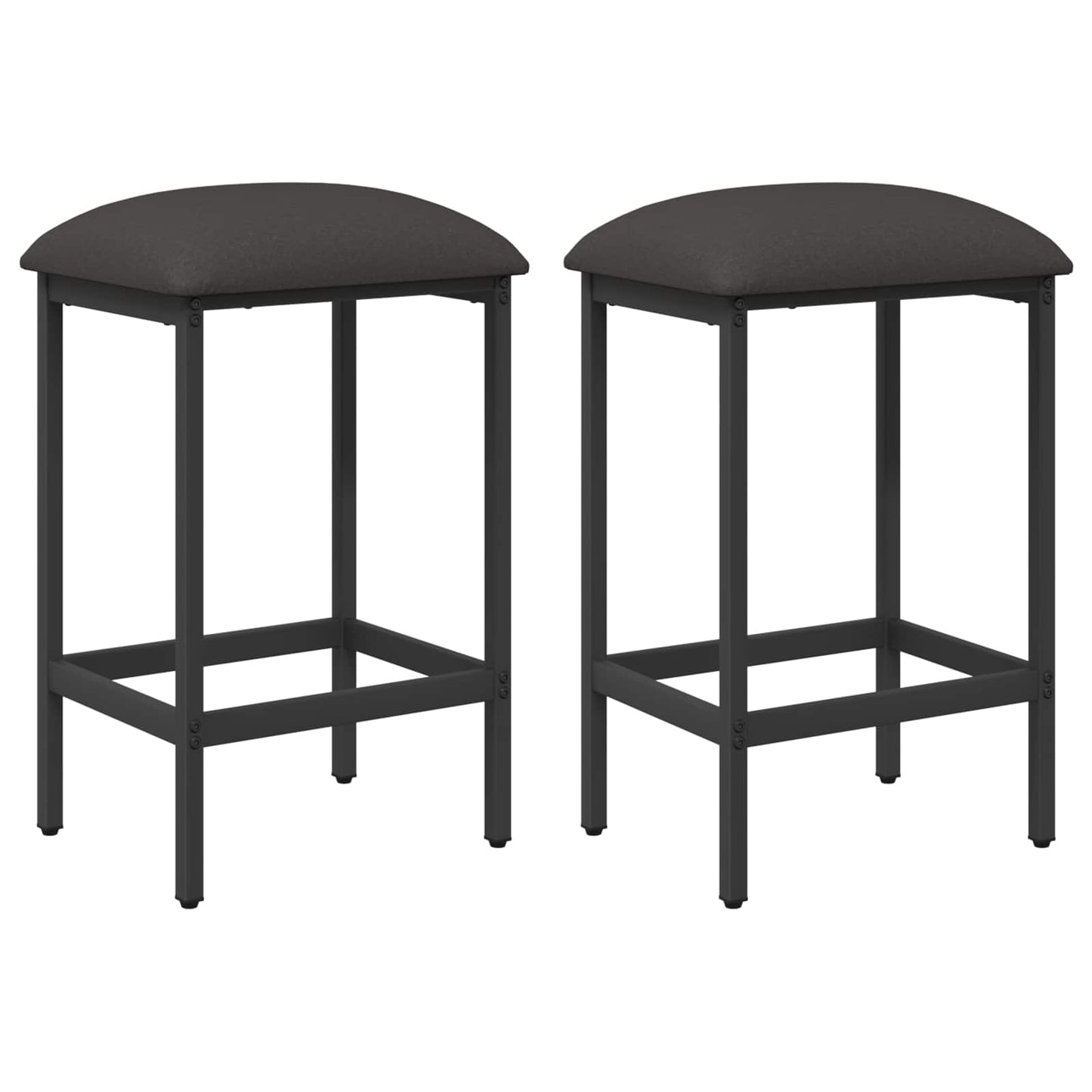 Bar Stool 2 pcs Dark Grey 40 x 32 x 74 cm Engineered Wood