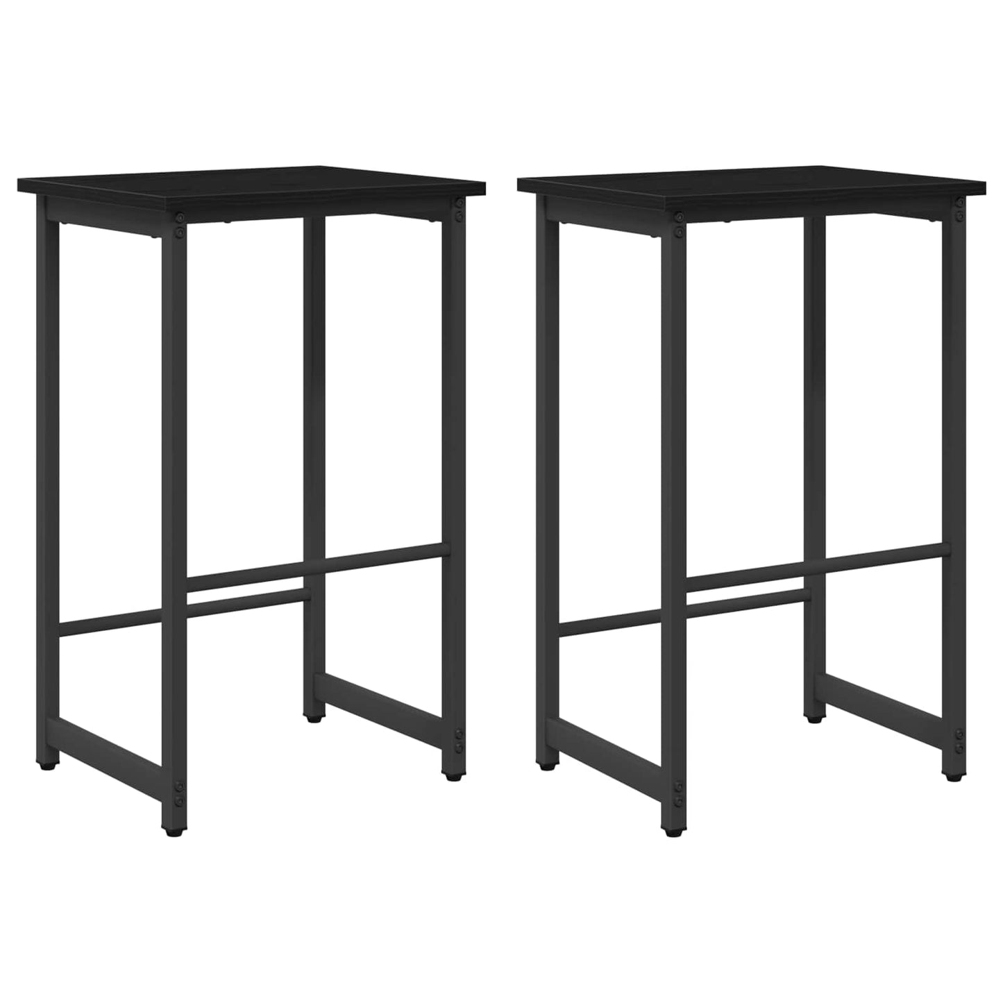 Bar Stool 2 pcs Black Oak 40 x 32 x 64 cm Engineered Wood