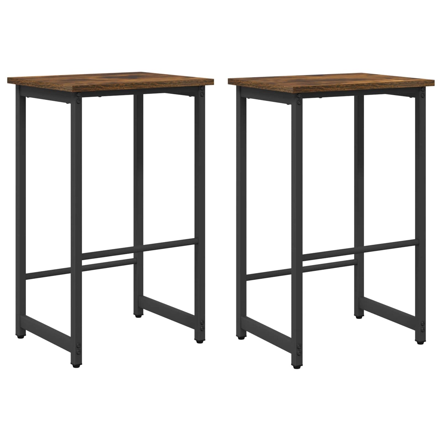 Bar Stool 2 pcs Smoked Oak 40 x 32 x 64 cm Engineered Wood
