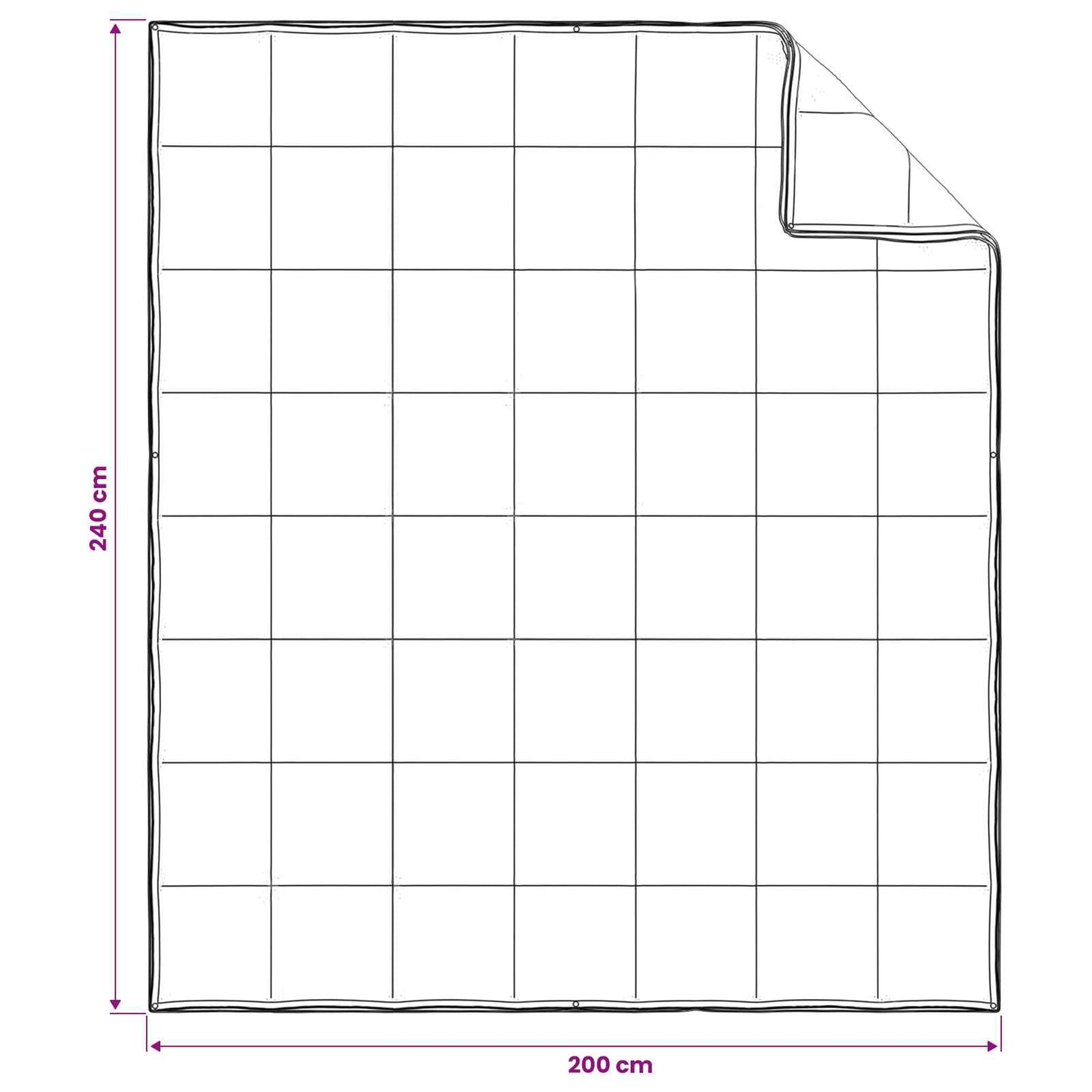 Duvet 200 x 240 cm 100% Cotton White