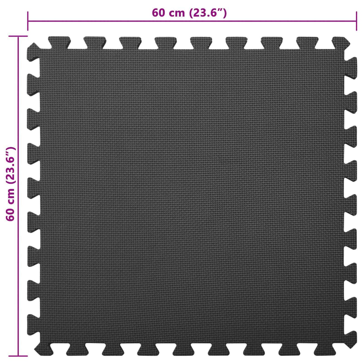 Pool Ground Mat 6 pcs Black 2.16 ㎡ EVA Foam