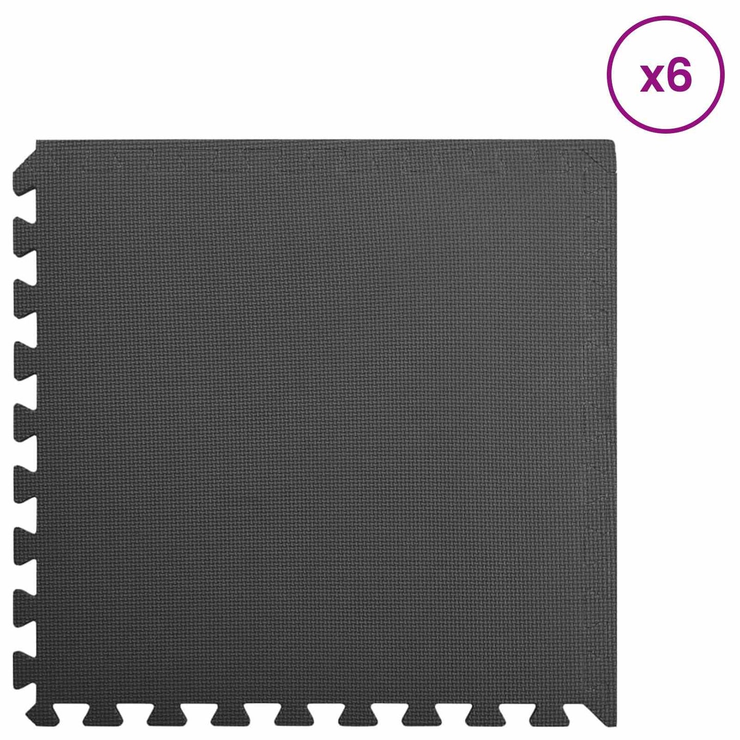 Pool Ground Mat 6 pcs Black 2.16 ㎡ EVA Foam