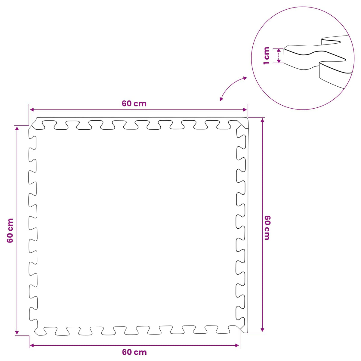 Pool Ground Mat 6 pcs Grey 2.16 m² EVA Foam