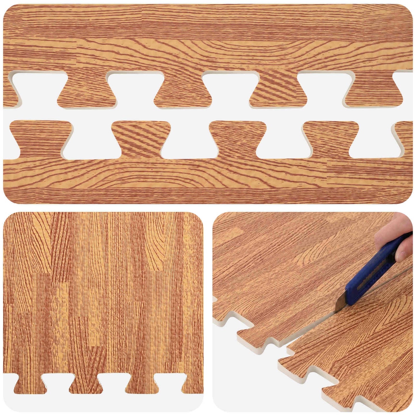 Pool Ground Mat 40 pcs Wood 14.4 m² EVA Foam