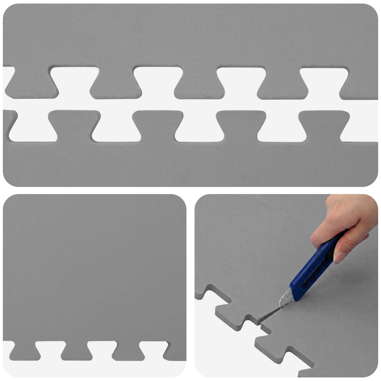 Pool Ground Mat 24 pcs Grey 8.64 m² EVA Foam