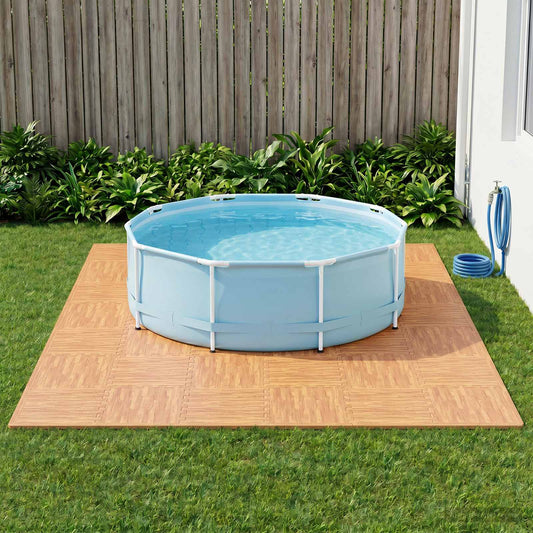 Pool Ground Mat 24 pcs Wood 8.64 m² EVA Foam