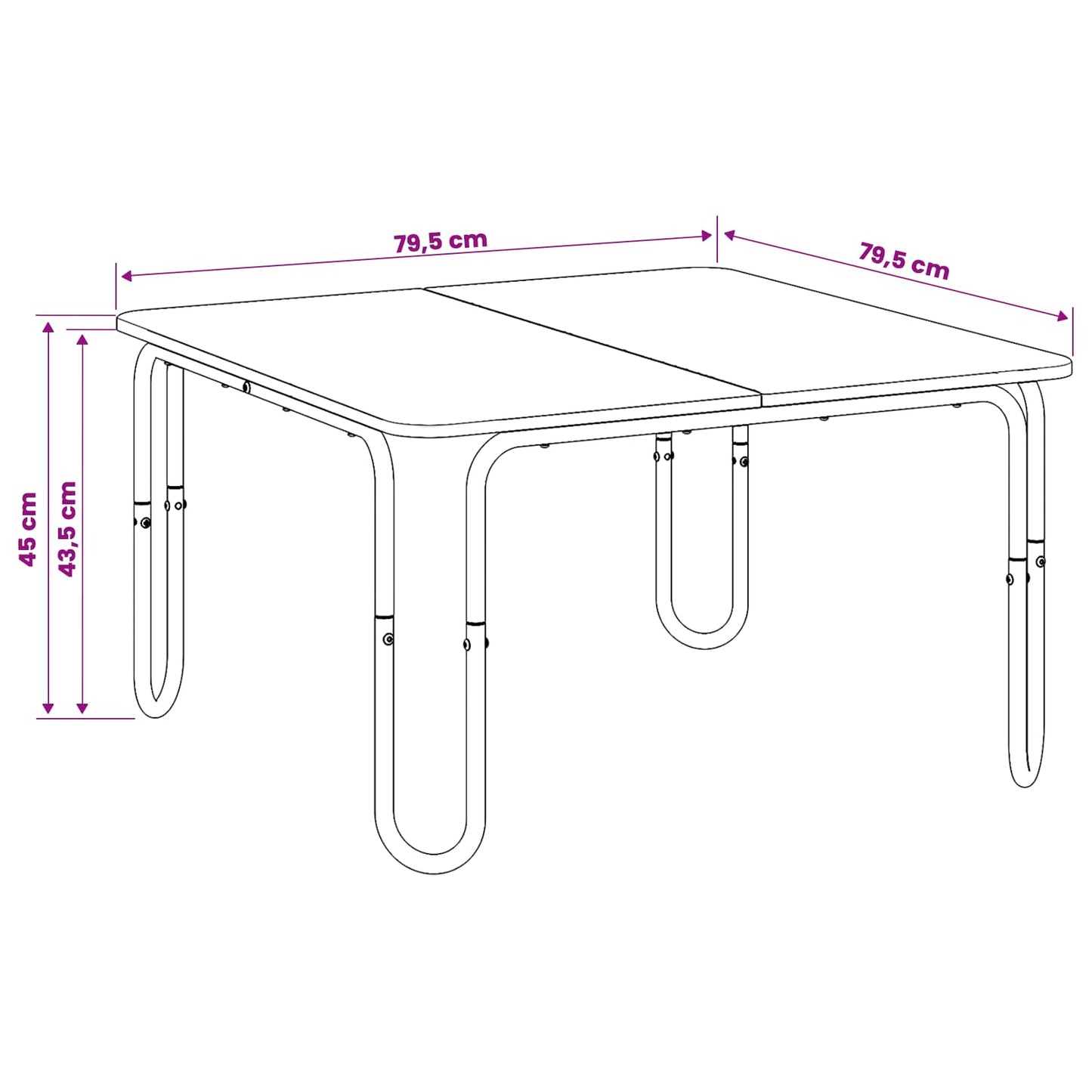 Coffee Table Grey Sonoma 79.5 x 79.5 x 45 cm Engineered Wood