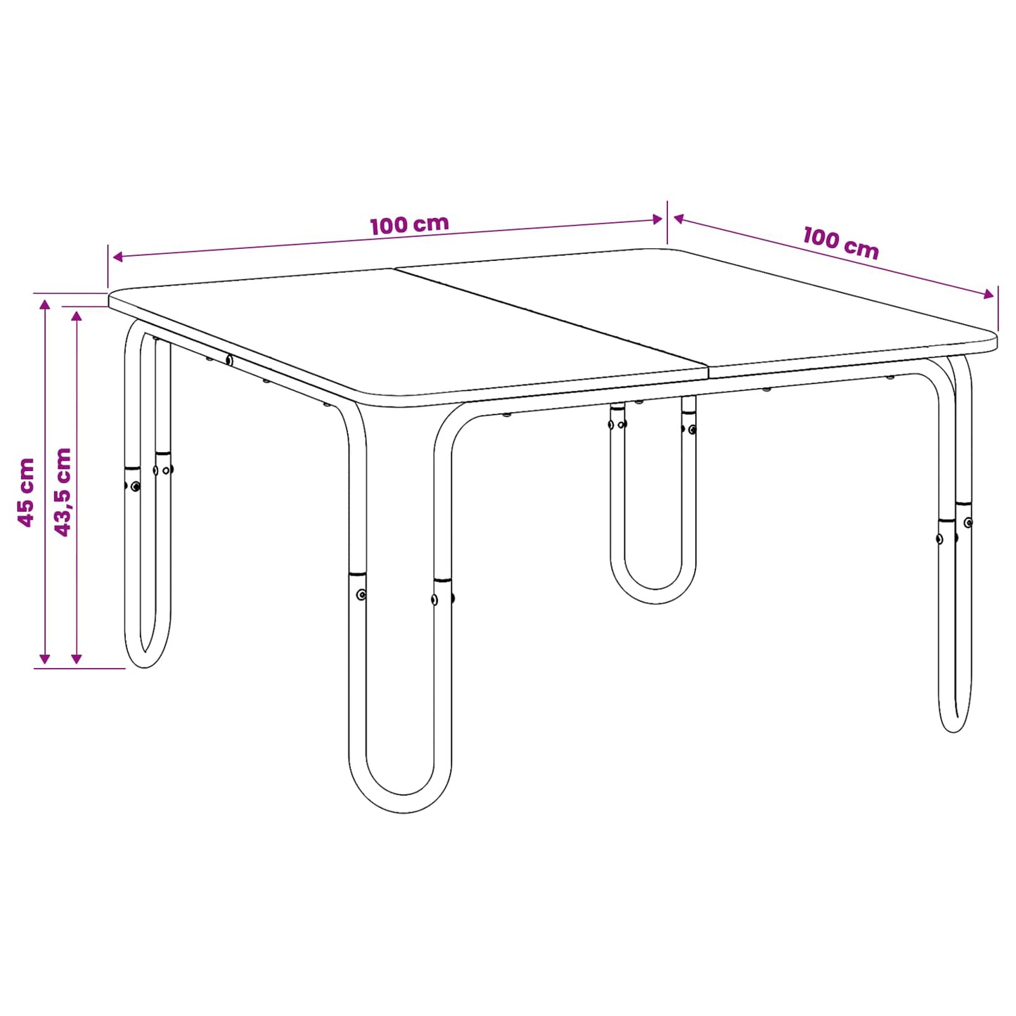 Coffee Table Sonoma Oak 100 x 100 x 45 cm Engineered Wood