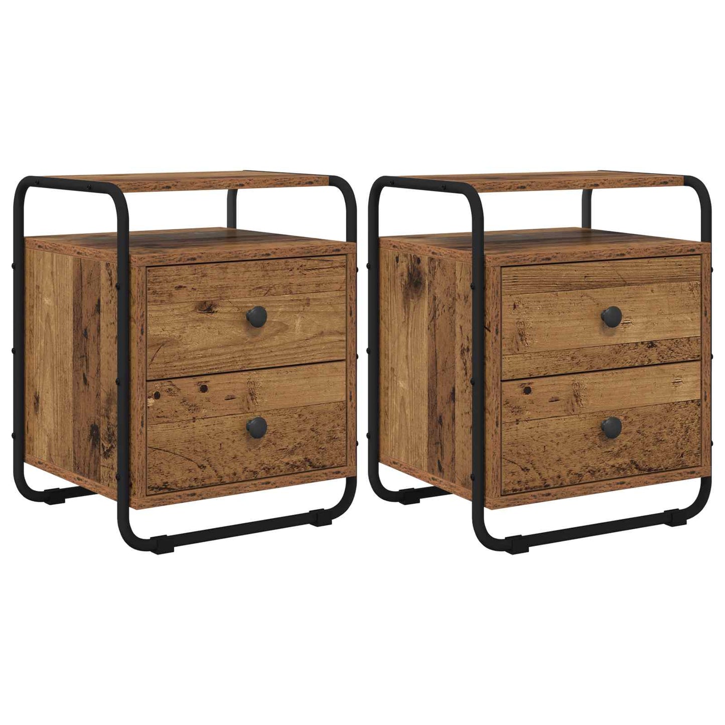 Bedside Cabinet 2 pcs Old Wood 40 x 36.5 x 50 cm