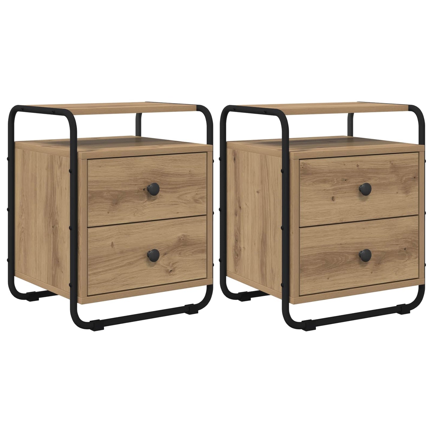 Bedside Cabinet 2 pcs Artisan Oak 40 x 36.5 x 50 cm