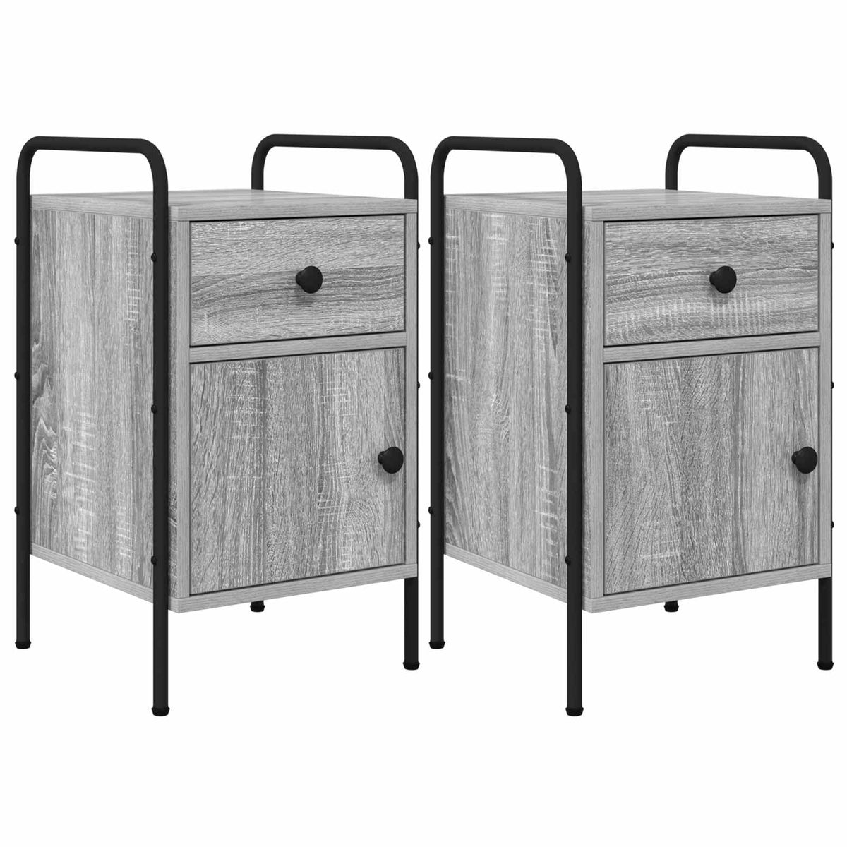 Bedside Cabinet 2 pcs Grey Sonoma 35 x 36.5 x 61 cm