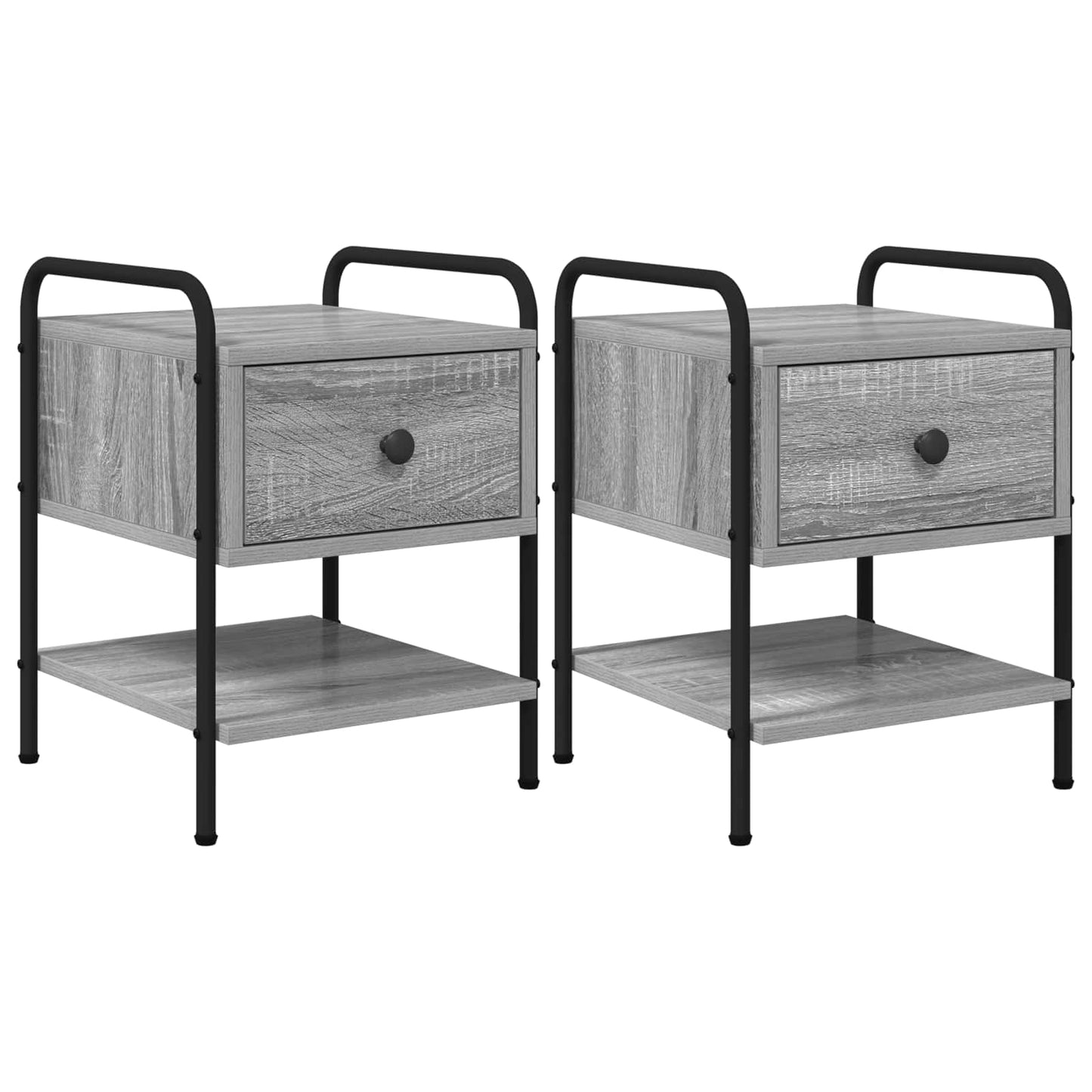 Bedside Cabinet 2 pcs Grey Sonoma 35 x 36.5 x 47 cm