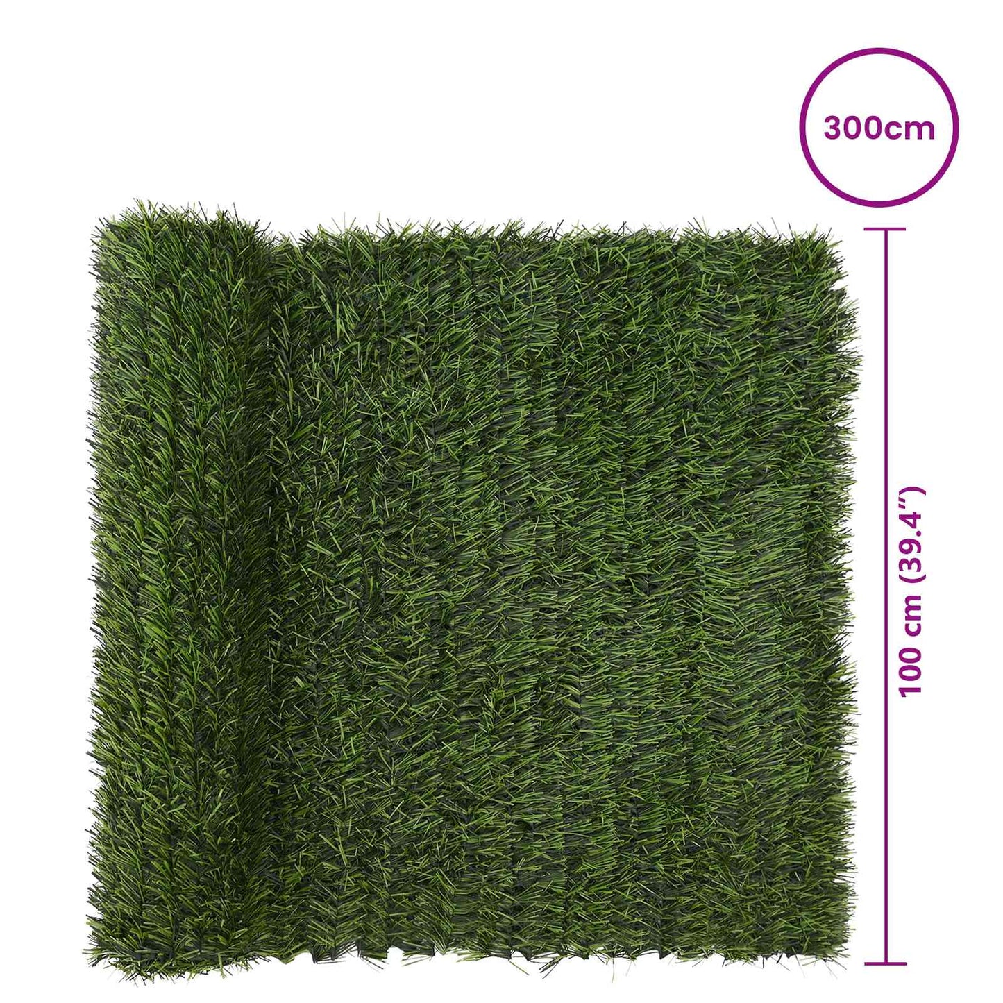 Artificial Fence Light Green 1 x 3 m PVC and Steel