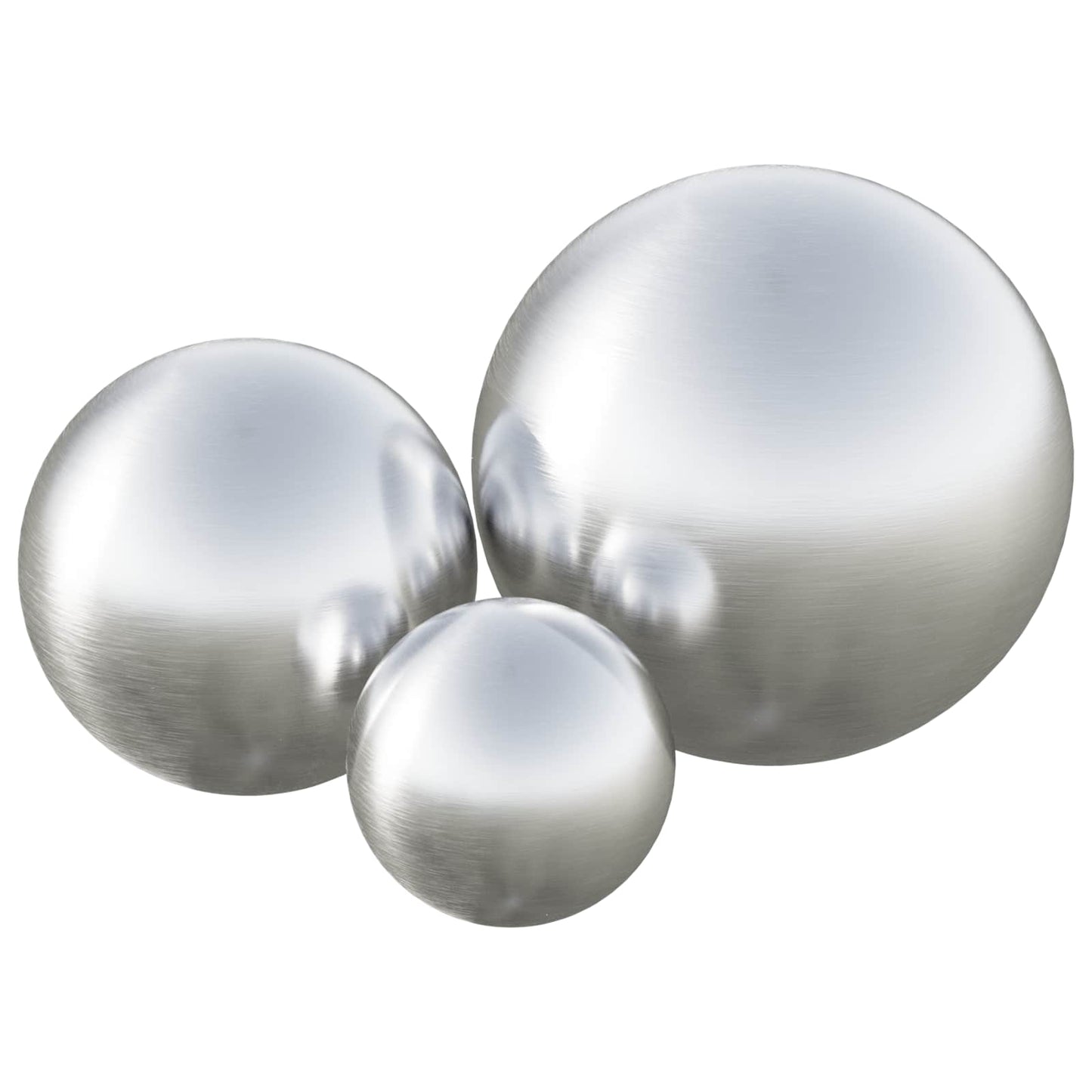 Brushed Ball 3 pcs Ø 20 cm Silver Stainless Steel 201