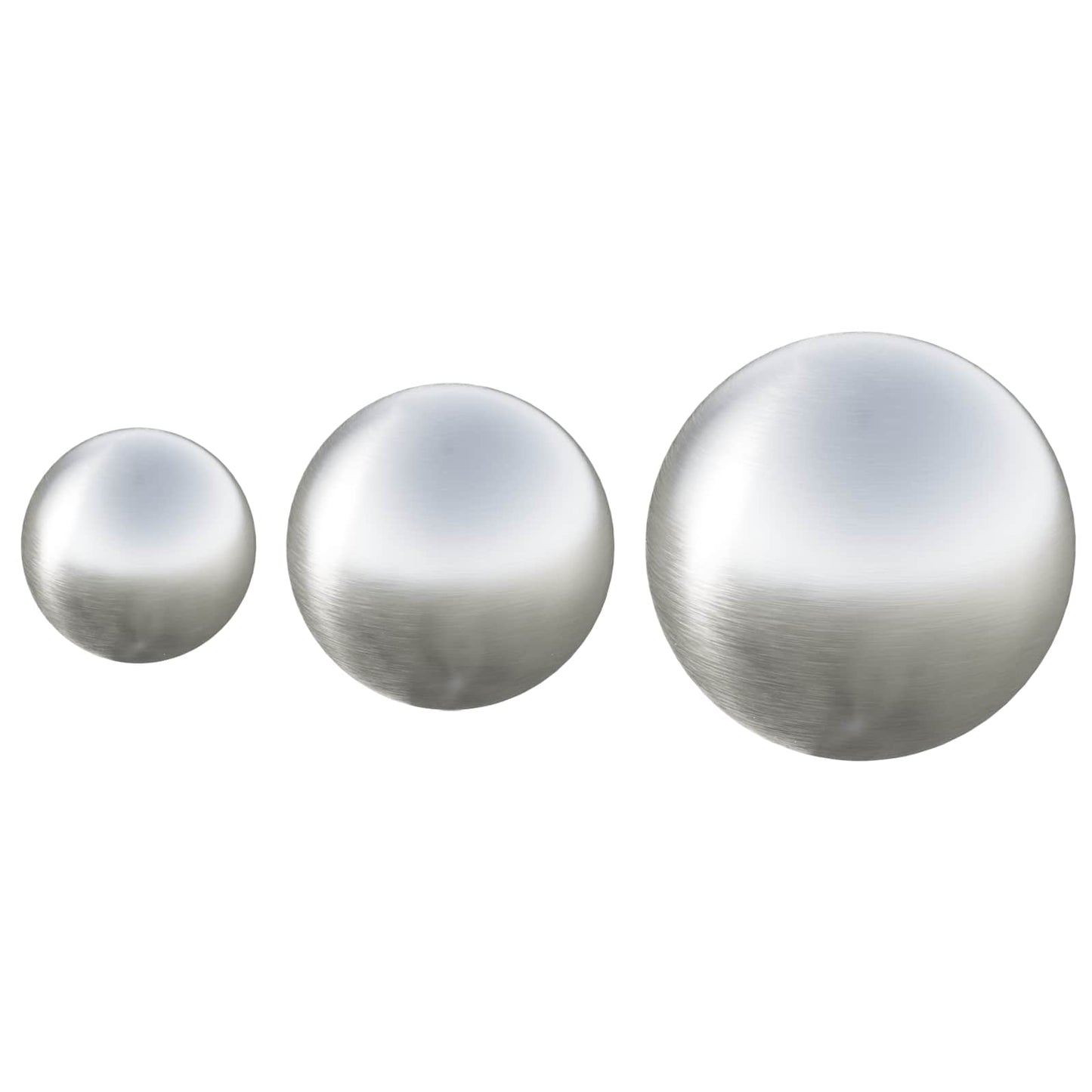 Brushed Ball 3 pcs Ø 20 cm Silver Stainless Steel 201