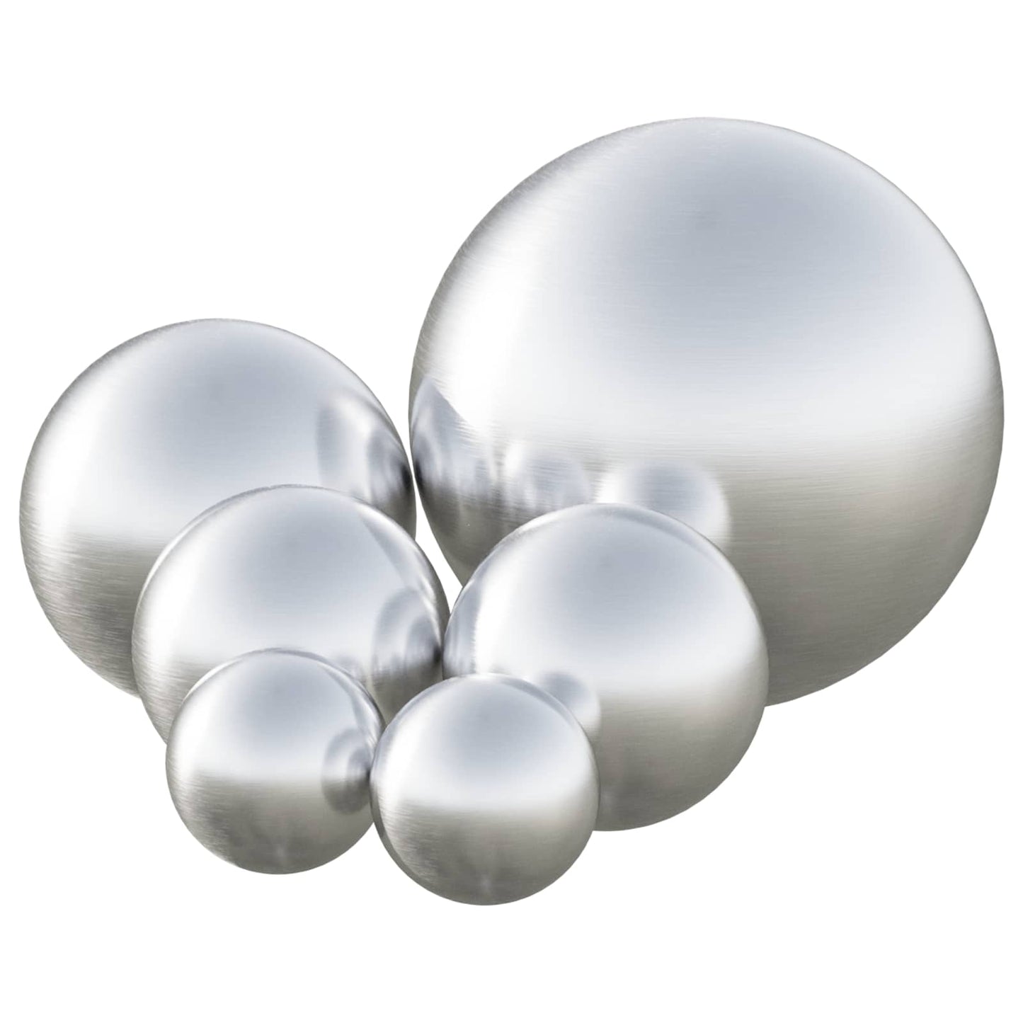 Brushed Ball 6 pcs Ø 15 cm Silver Stainless Steel 201