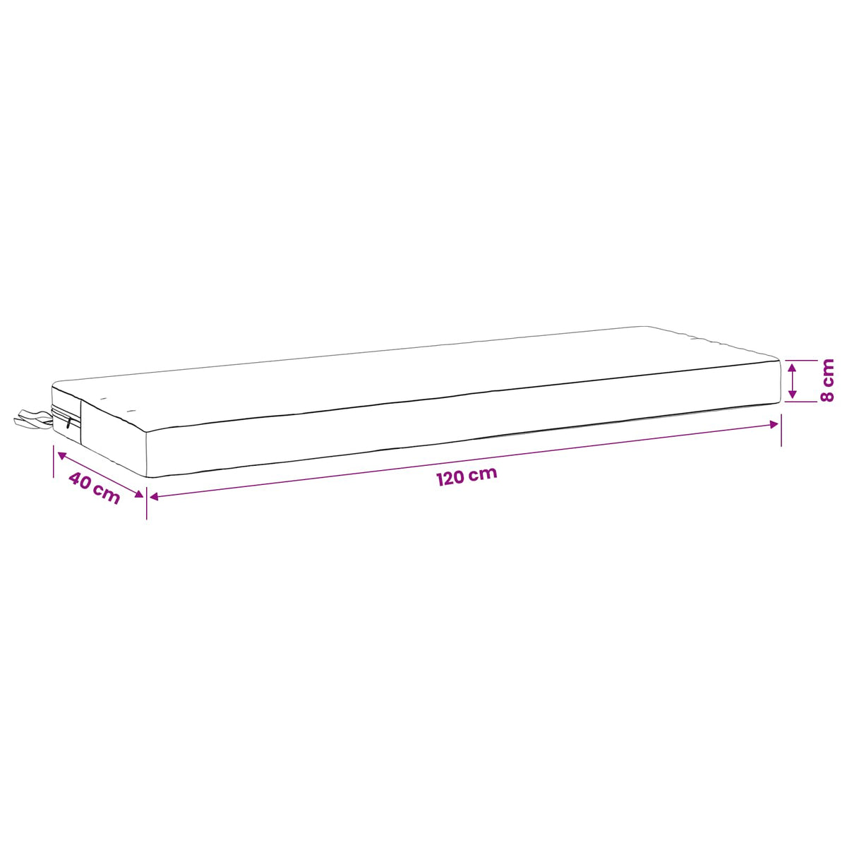 Bench Cushions SOEST 2 pcs 100% Polyester Anthracite