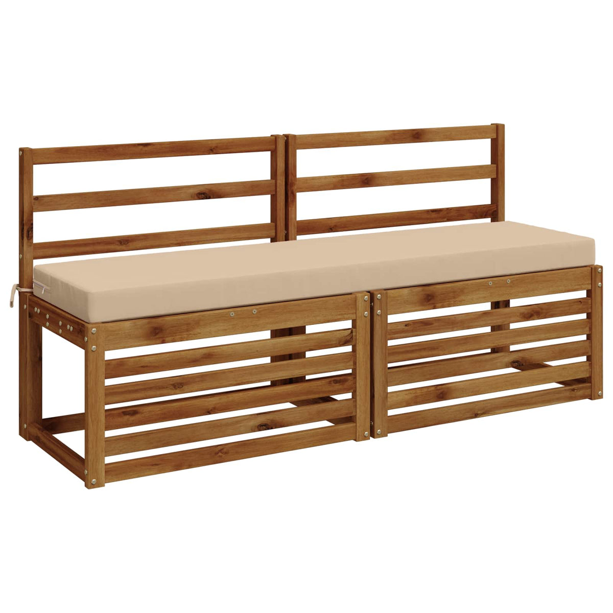 Bench Cushion SOEST 100% Polyester Cream 160 x 40 x 8 cm