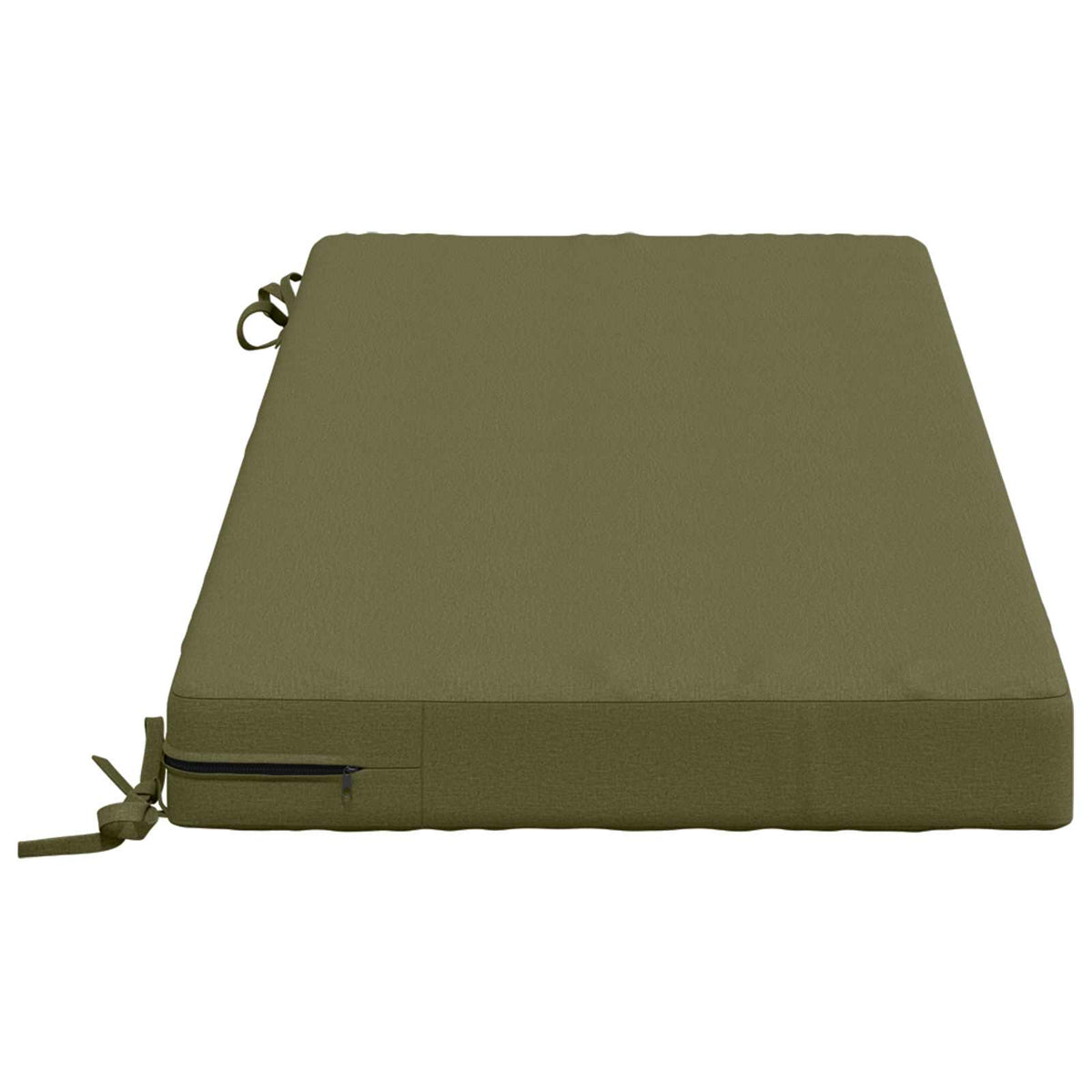 Bench Cushion SOEST 100% Polyester Olive Green 120 x 50 x 8 cm