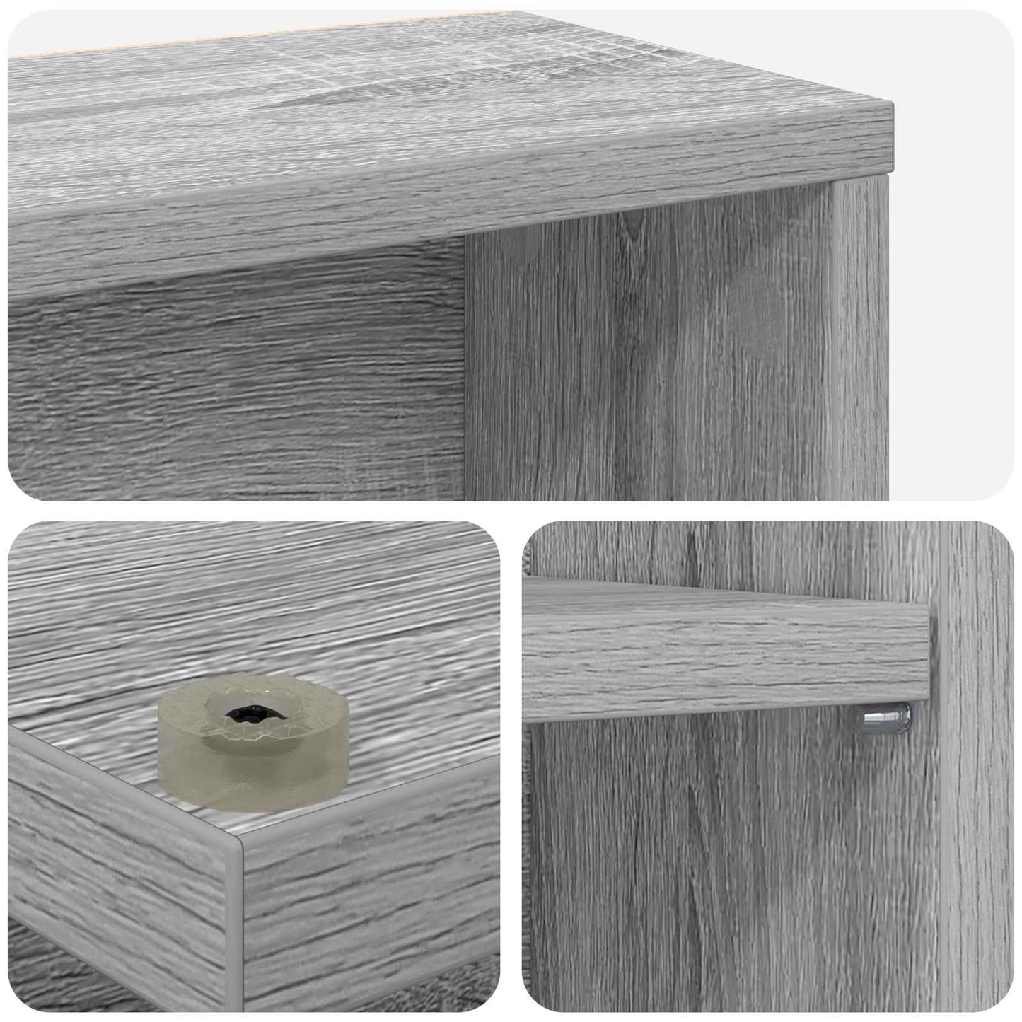 CD Cabinet Grey Sonoma 65 x 23.5 x 175 cm Engineered Wood