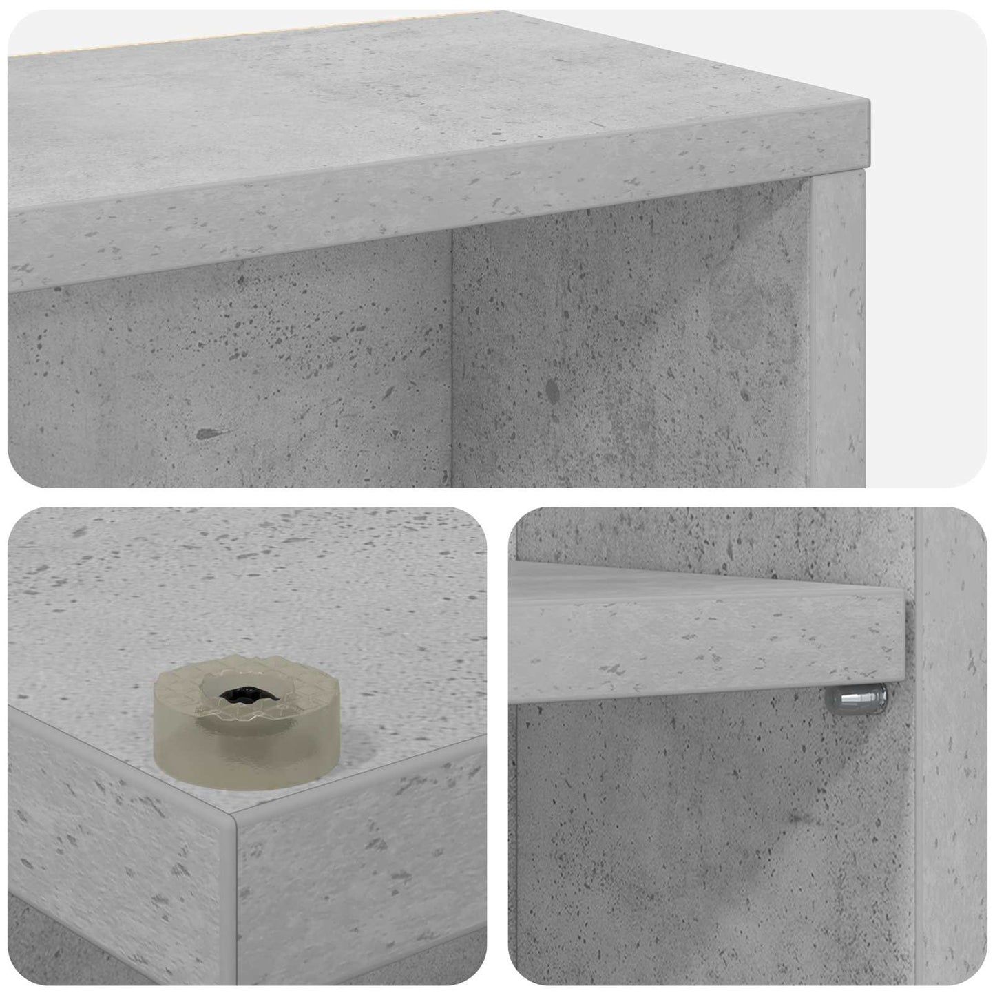 CD Cabinet 2 pcs Concrete Grey 65 x 23.5 x 97.5 cm