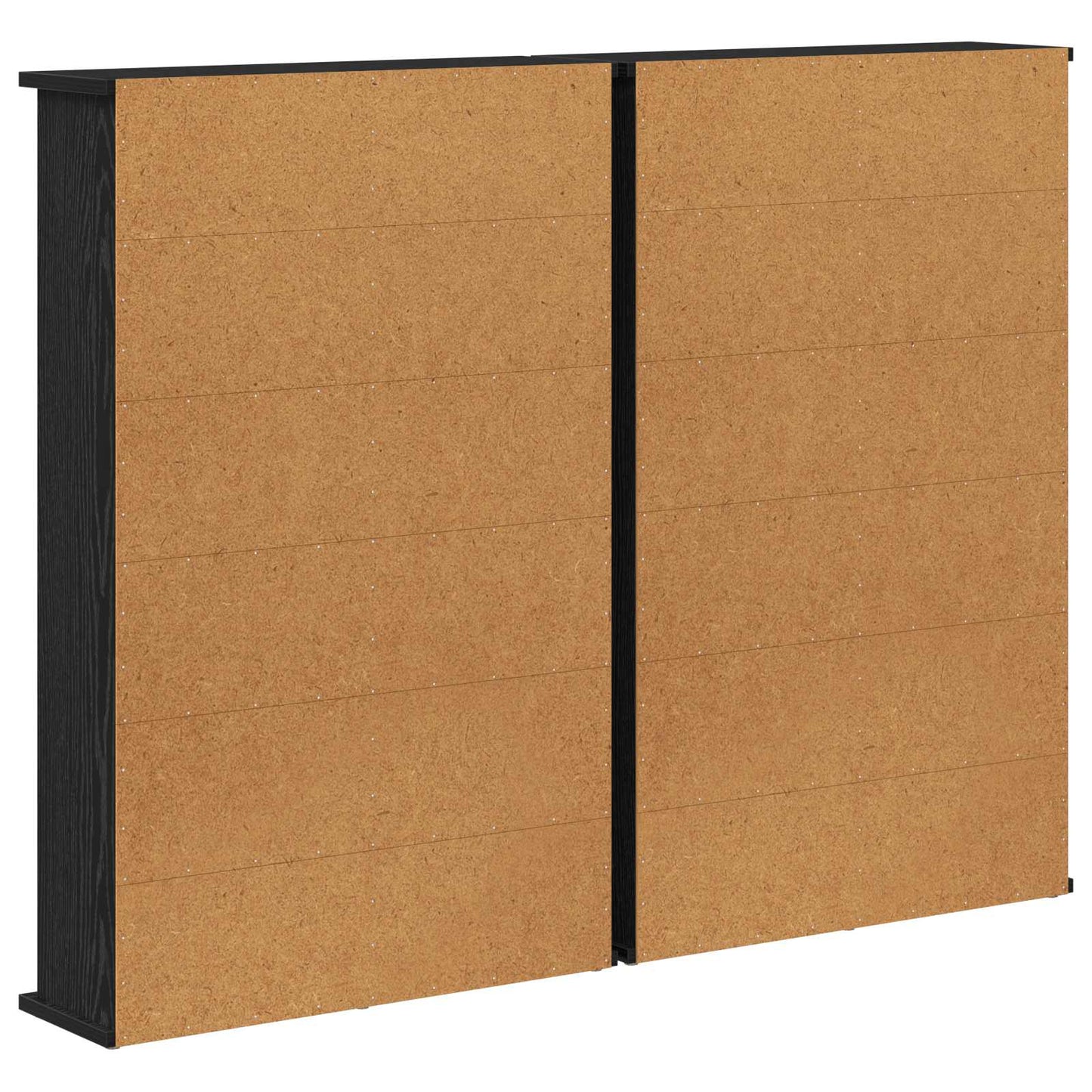 CD Cabinet 2 pcs Black Oak 60 x 17 x 92 cm Engineered Wood