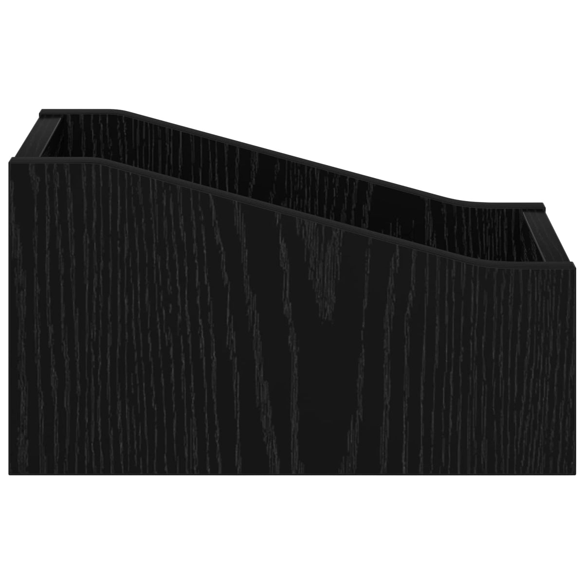 LP Record Box 2 pcs Black Oak 18 x 32 x 18 cm Engineered Wood