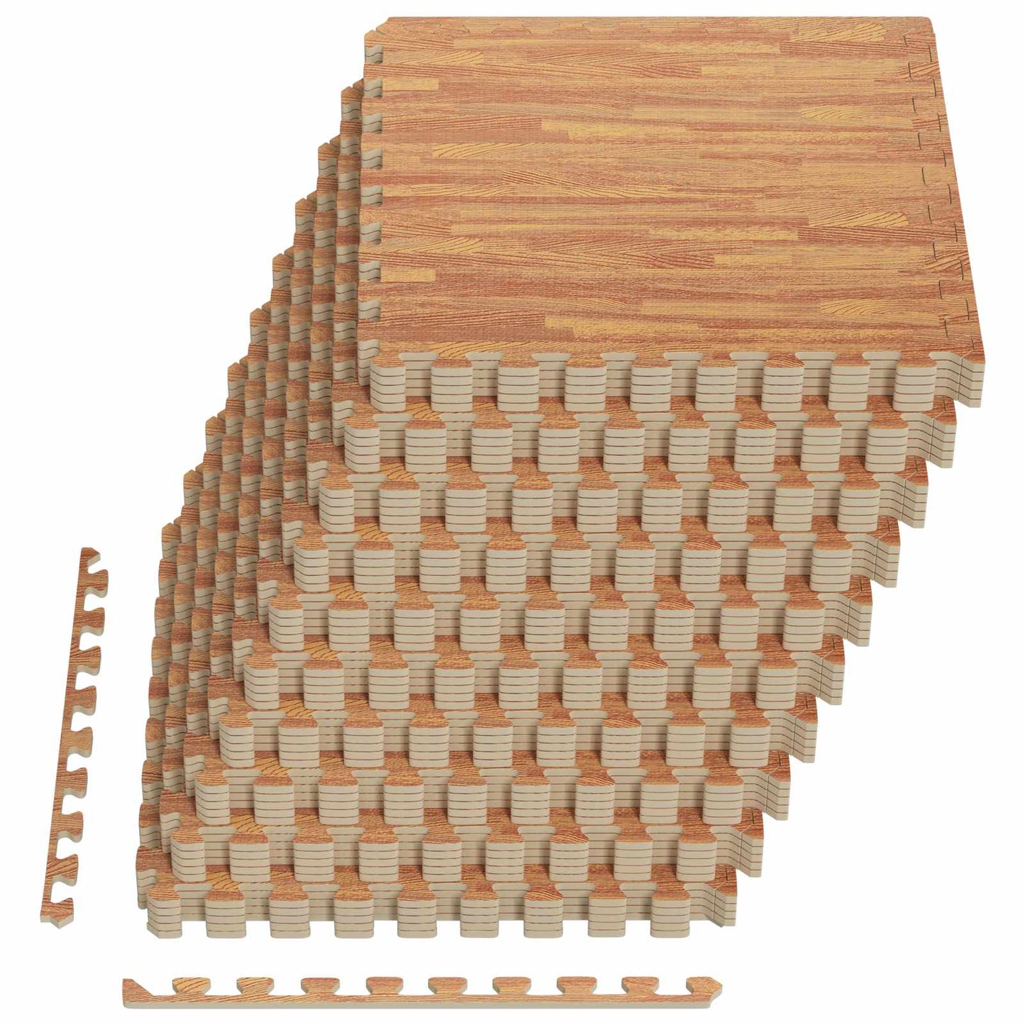 Floor Mats 50 pcs Wood 18 m² EVA Foam
