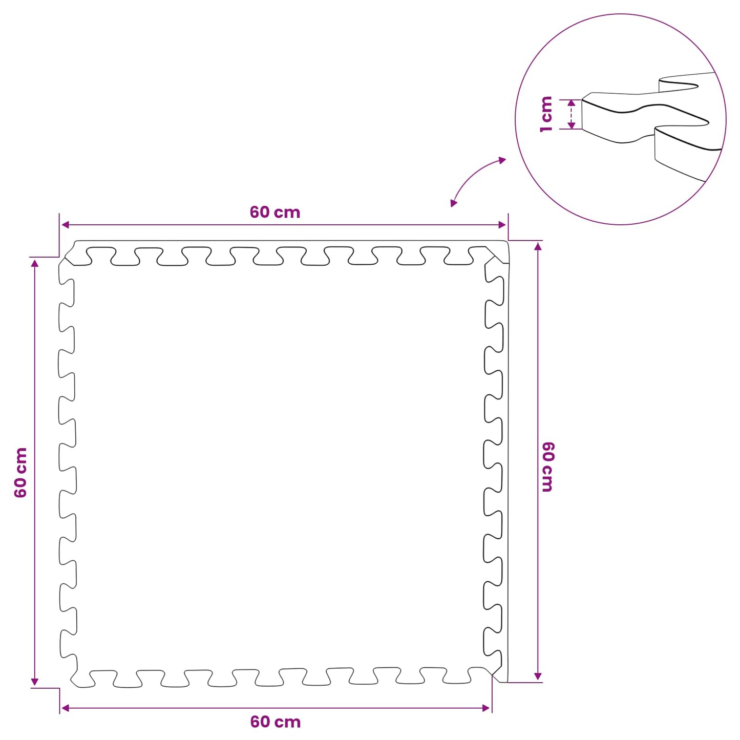 Floor Mats 50 pcs Wood 18 m² EVA Foam