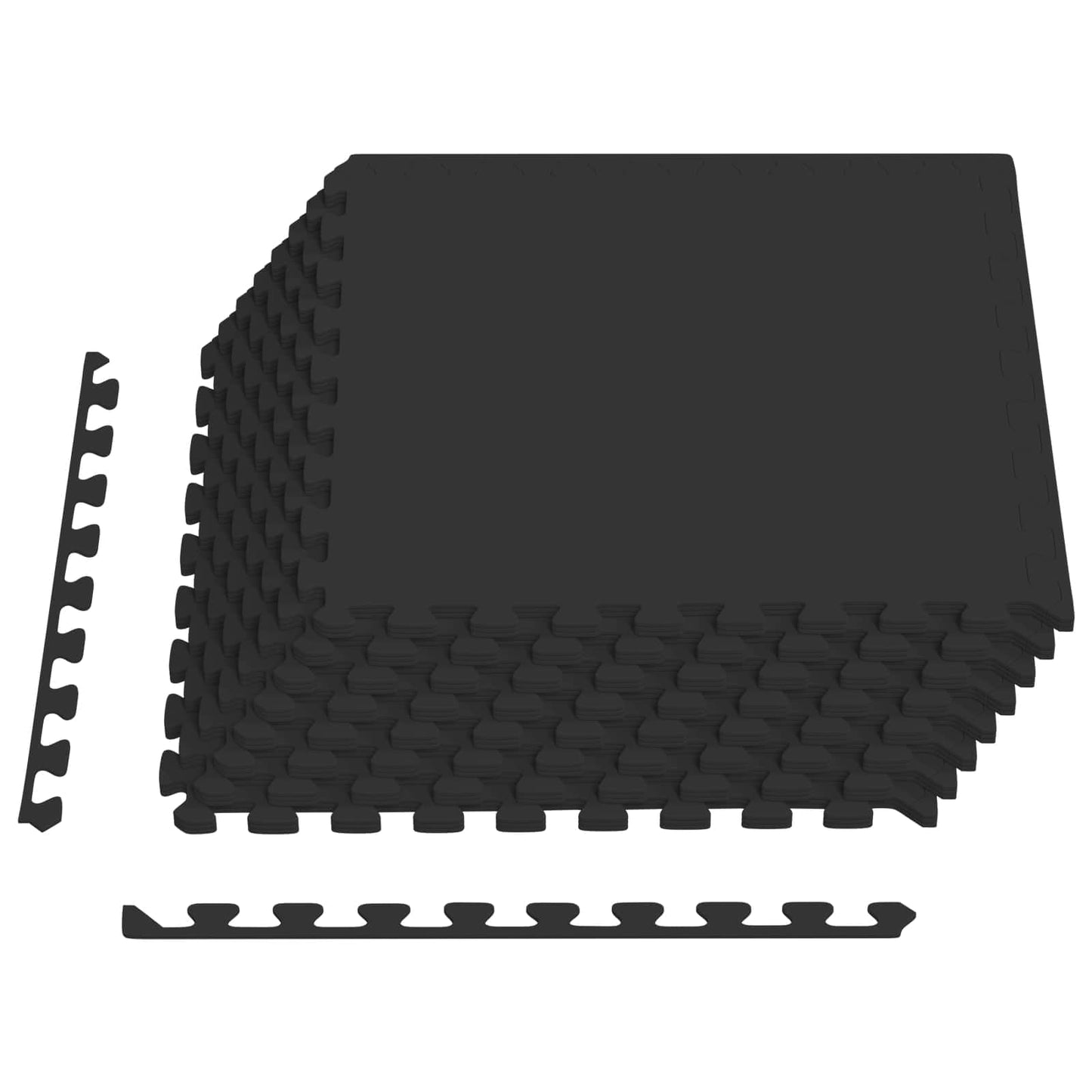 Floor Mats 24 pcs Black 8.64 m² EVA Foam