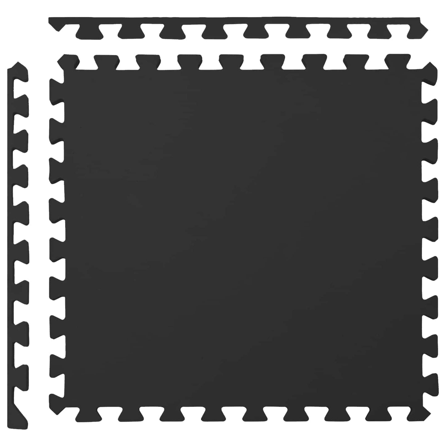 Floor Mats 24 pcs Black 8.64 m² EVA Foam