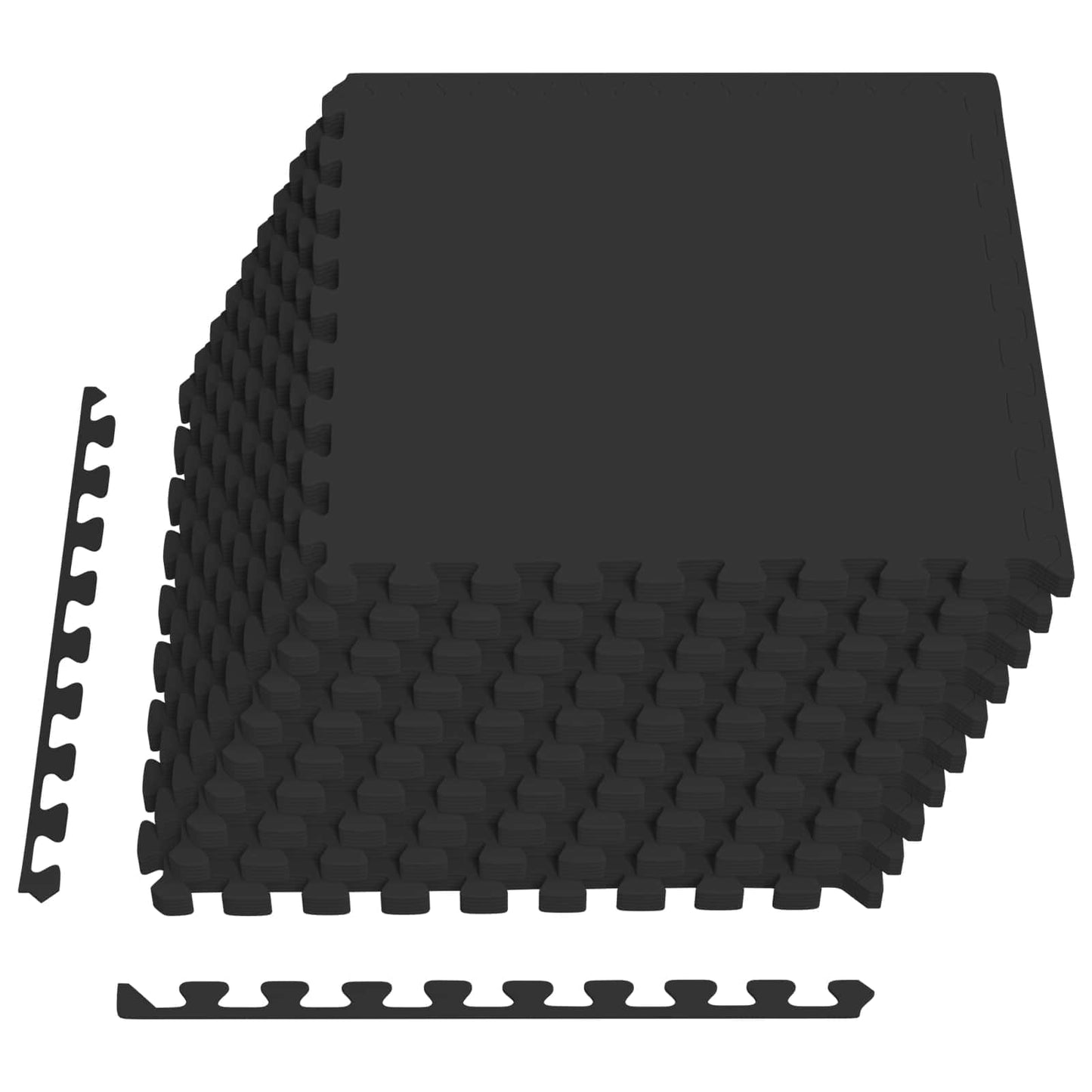 Floor Mats 50 pcs Black 18 m² EVA Foam