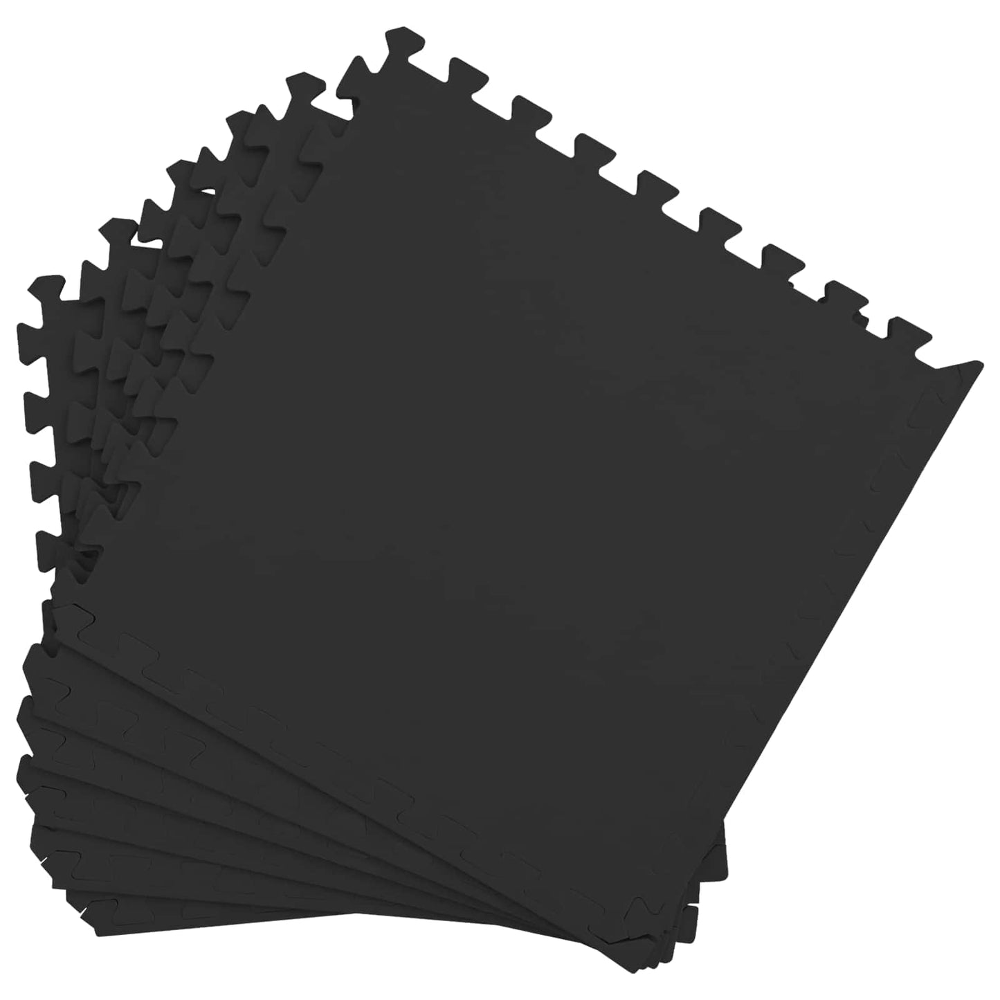 Floor Mats 50 pcs Black 18 m² EVA Foam
