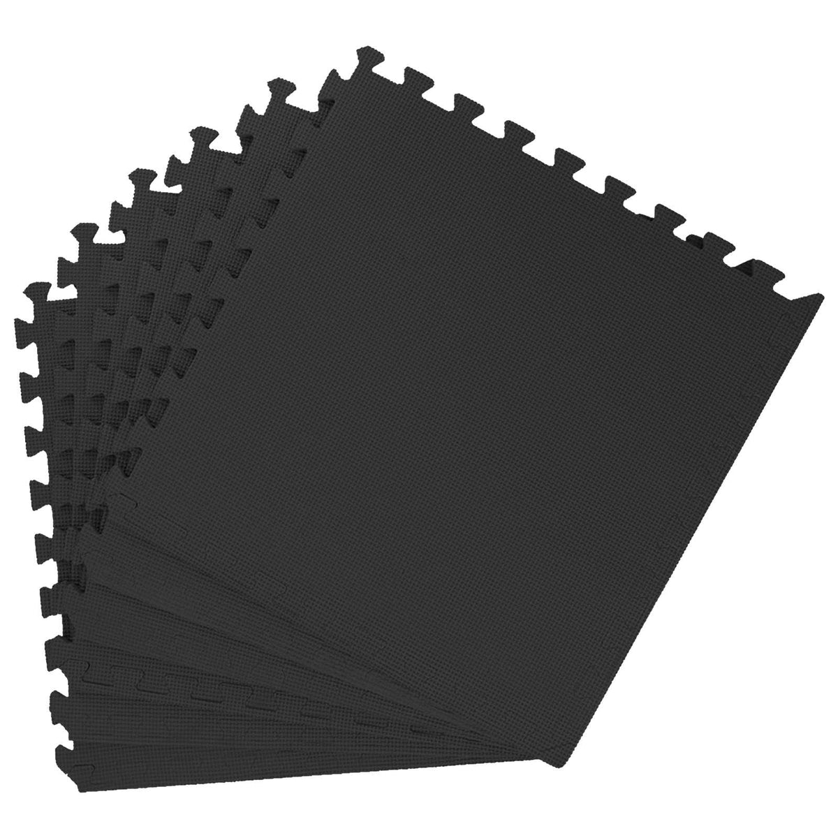 Floor Mats 6 pcs Black 2.16 m² EVA Foam