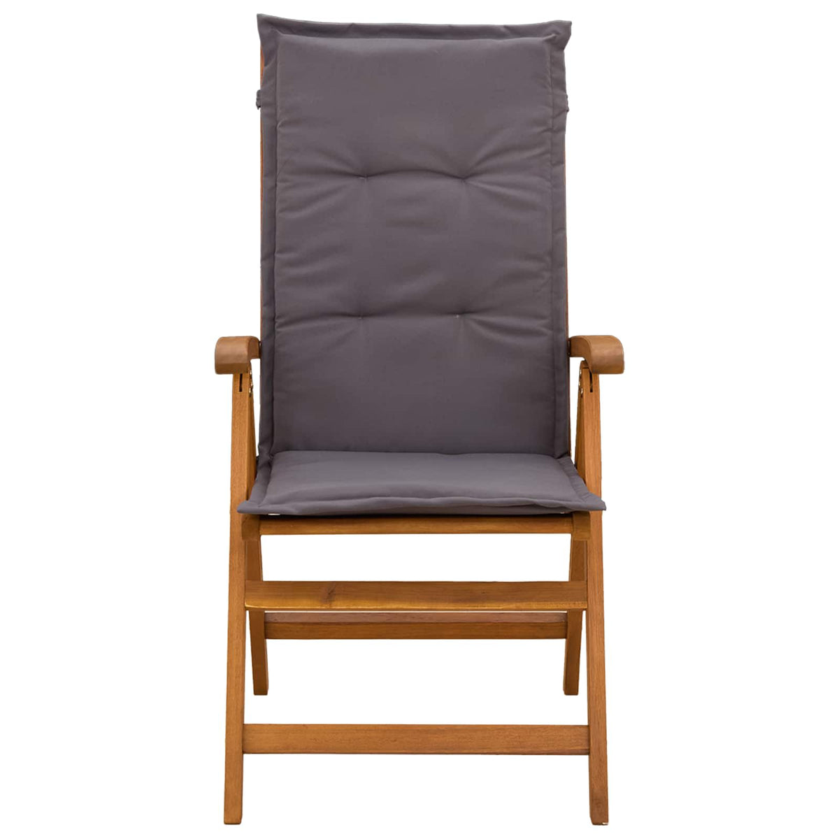 Reclining Garden Chairs 4 pcs Natural Solid Acacia Wood