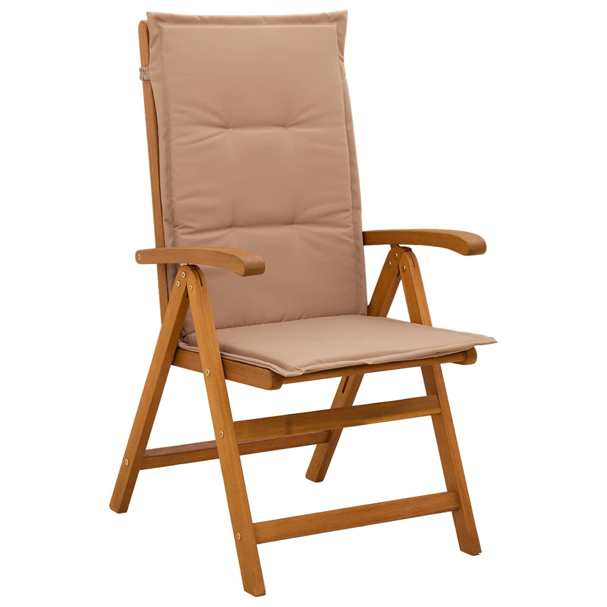 5-Piece Garden Dining Set 4-Seaters Taupe Solid Acacia Wood